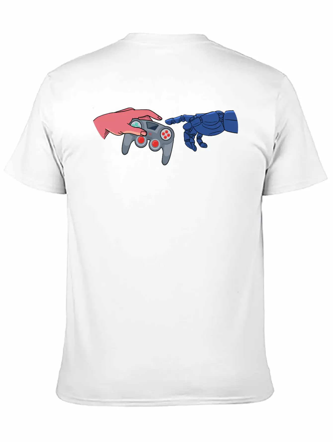 AI In Gaming Theme Simple Everyday Graphic Tee – Lightweight Summer Wear