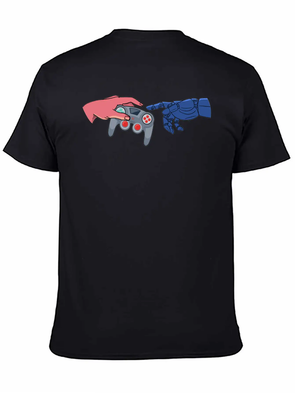AI In Gaming Theme Simple Everyday Graphic Tee – Lightweight Summer Wear