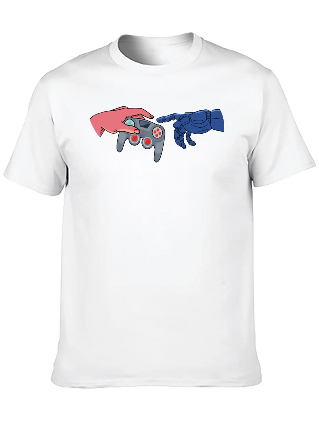 AI In Gaming Theme Simple Everyday Graphic Tee – Lightweight Summer Wear