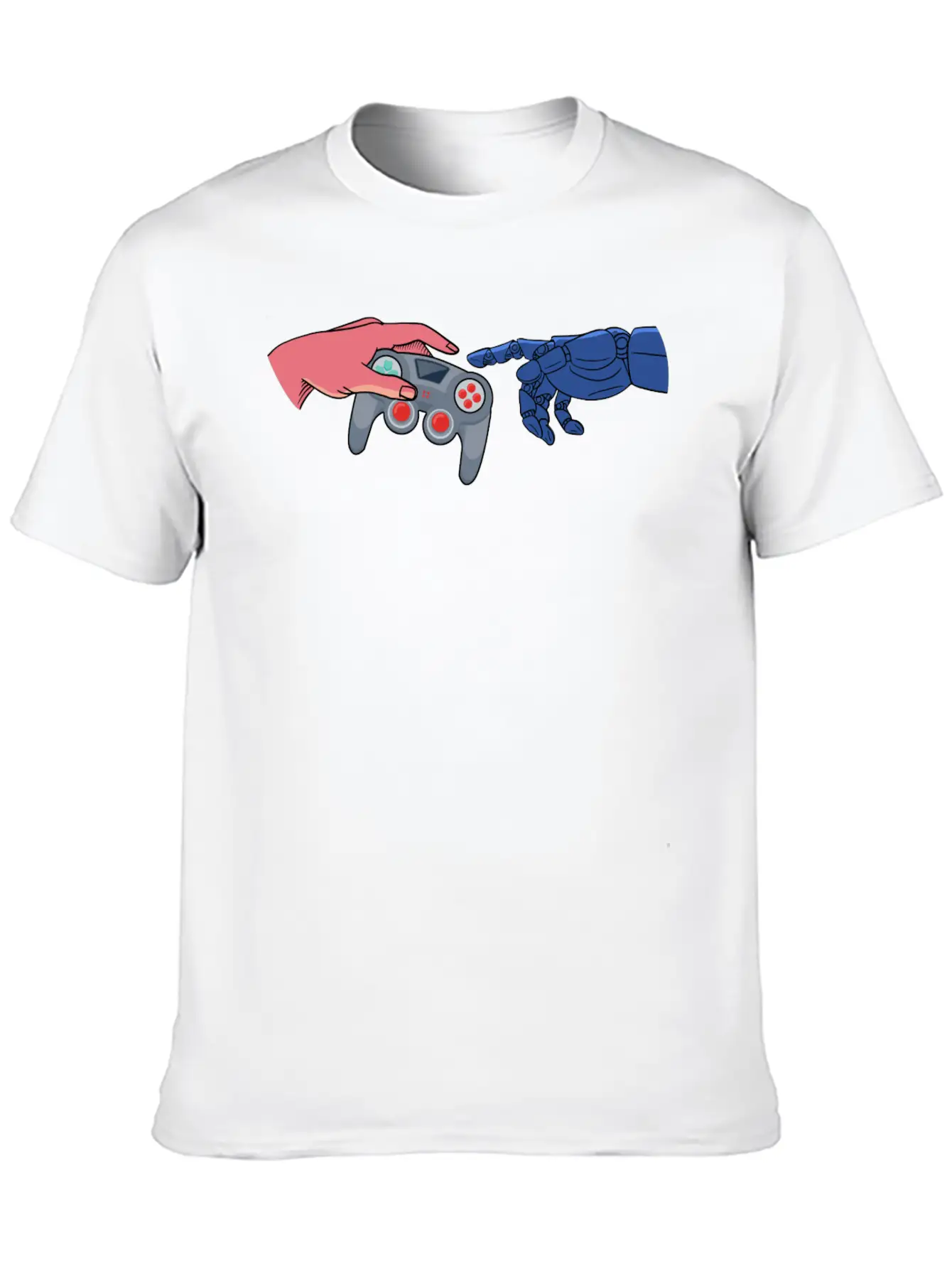 AI In Gaming Theme Simple Everyday Graphic Tee – Lightweight Summer Wear