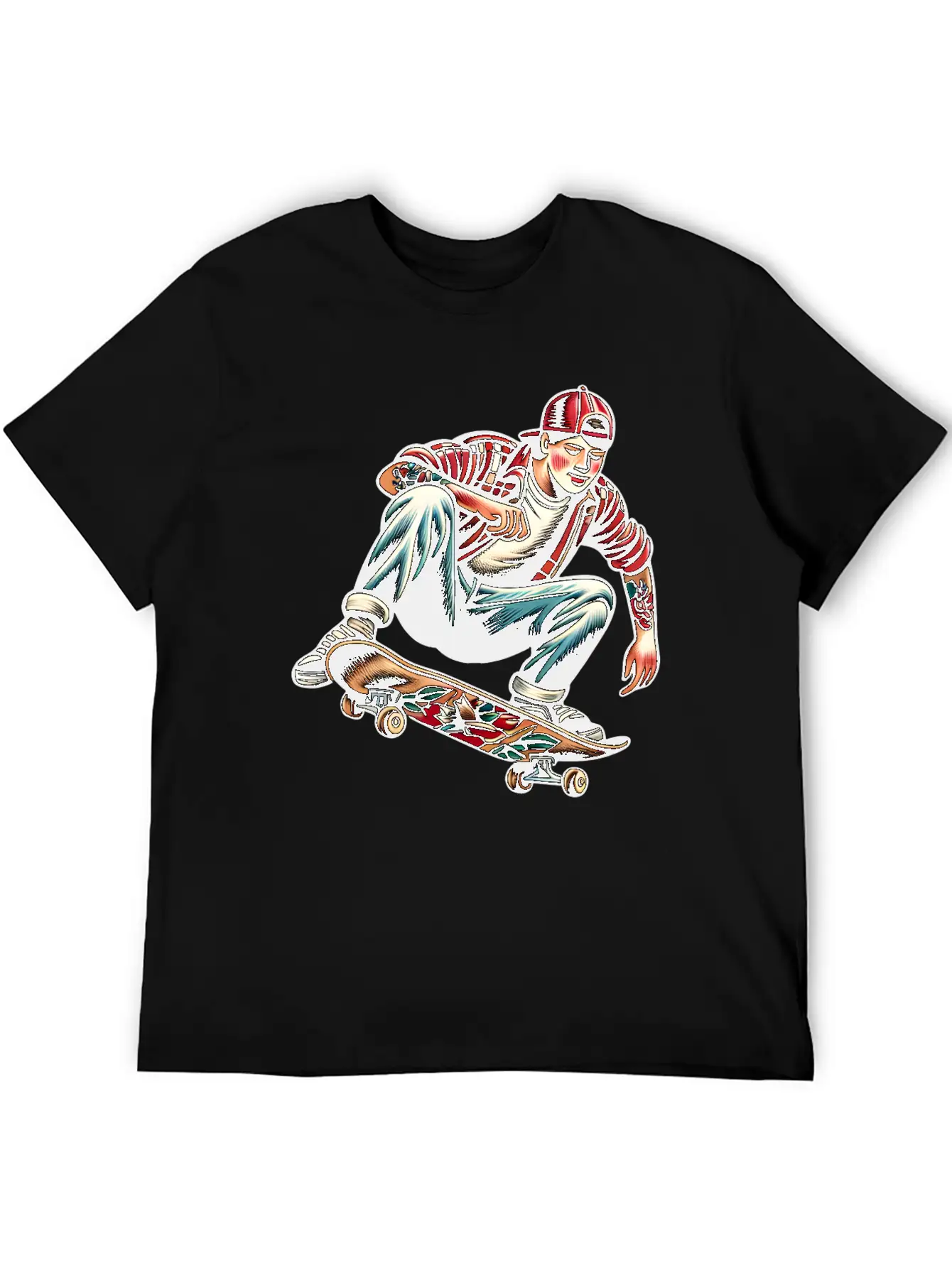 AI Old School 90s Teen Skater Basic Graphic T-Shirt – Daily Comfort In Soft Cotton