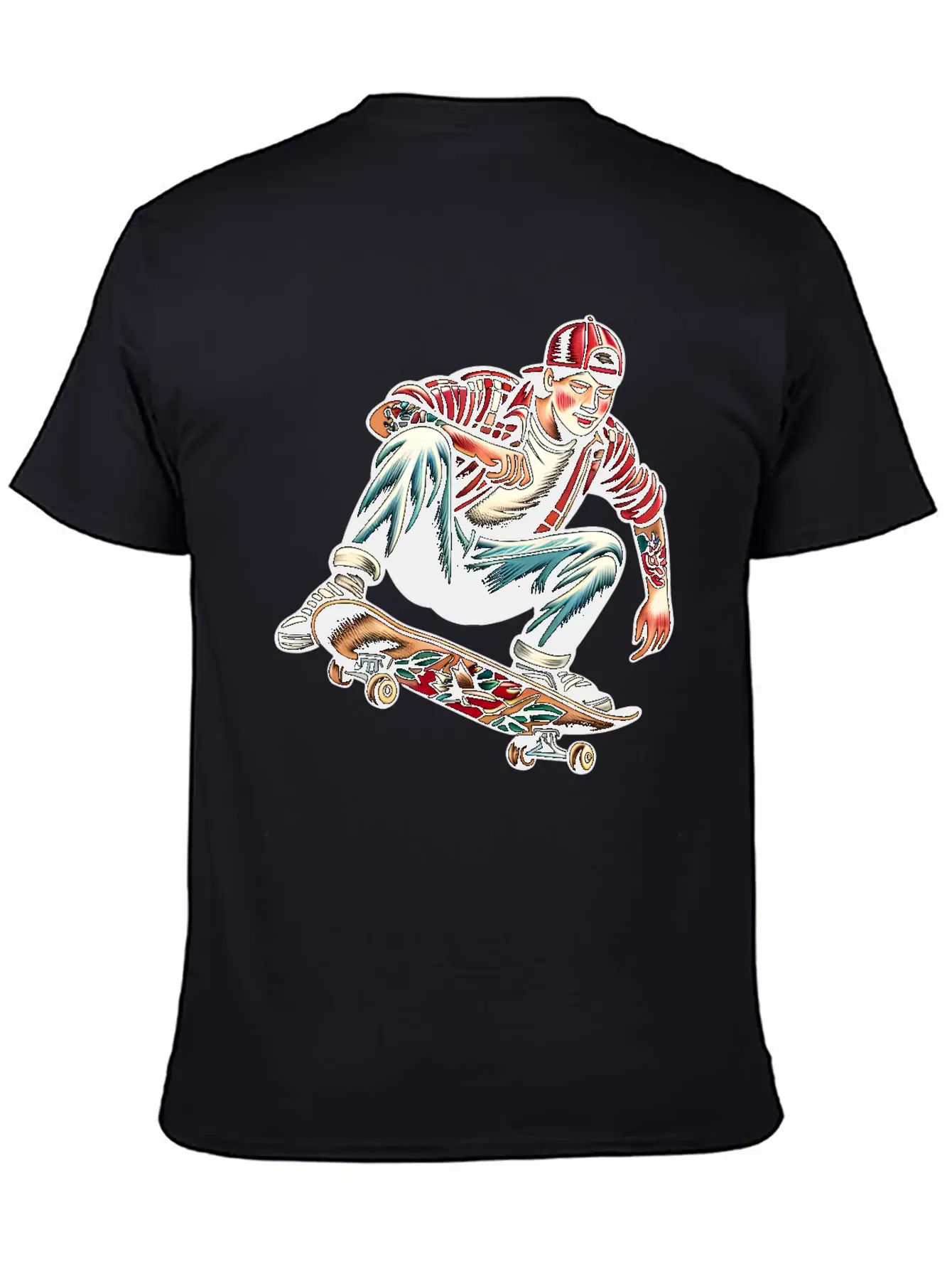 AI Old School 90s Teen Skater Basic Graphic T-Shirt – Daily Comfort In Soft Cotton