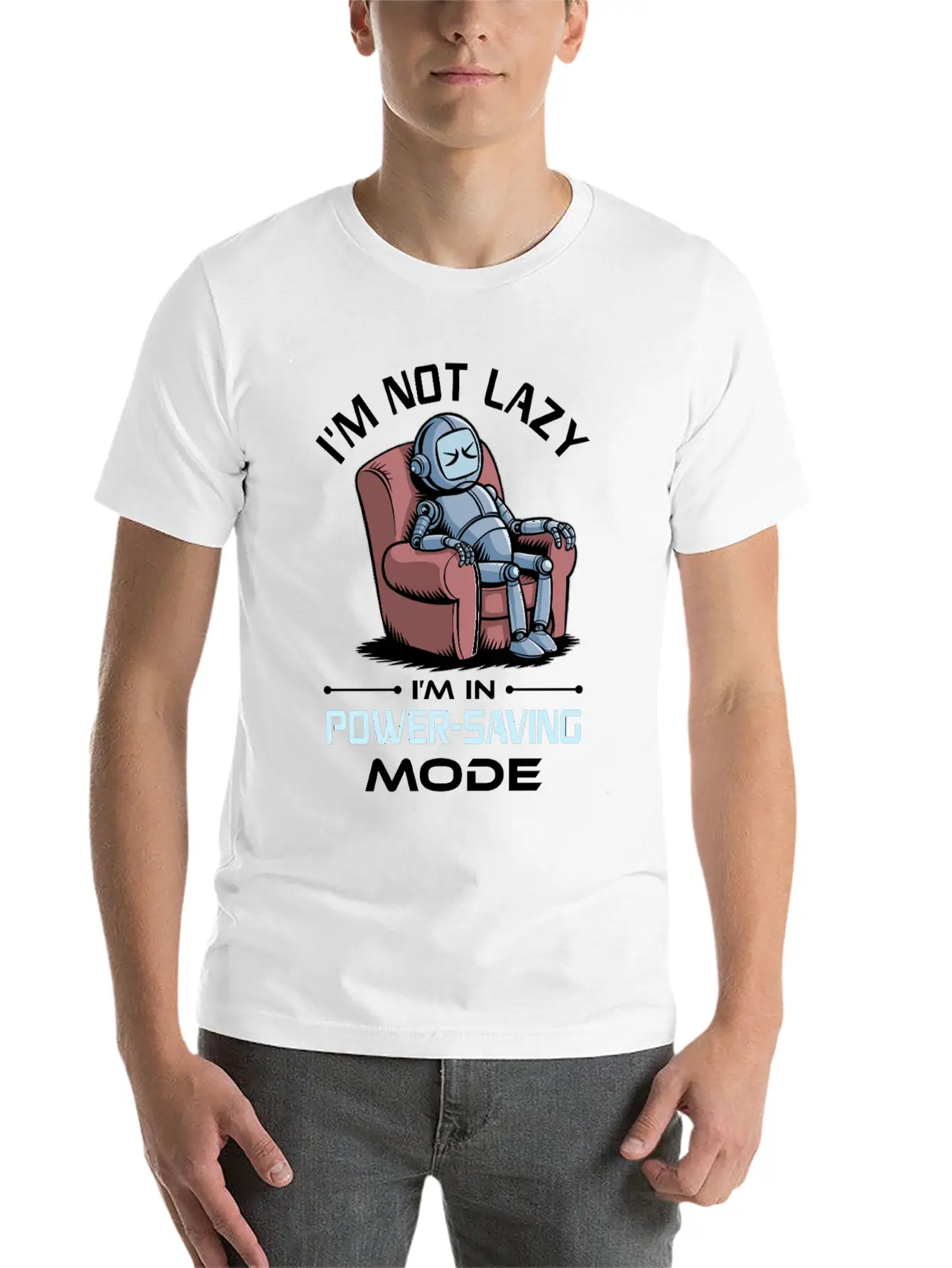 AI Robotics Geek Tech Humor Robot Comfortable Minimalist Graphic Tee – Summer Style Essential