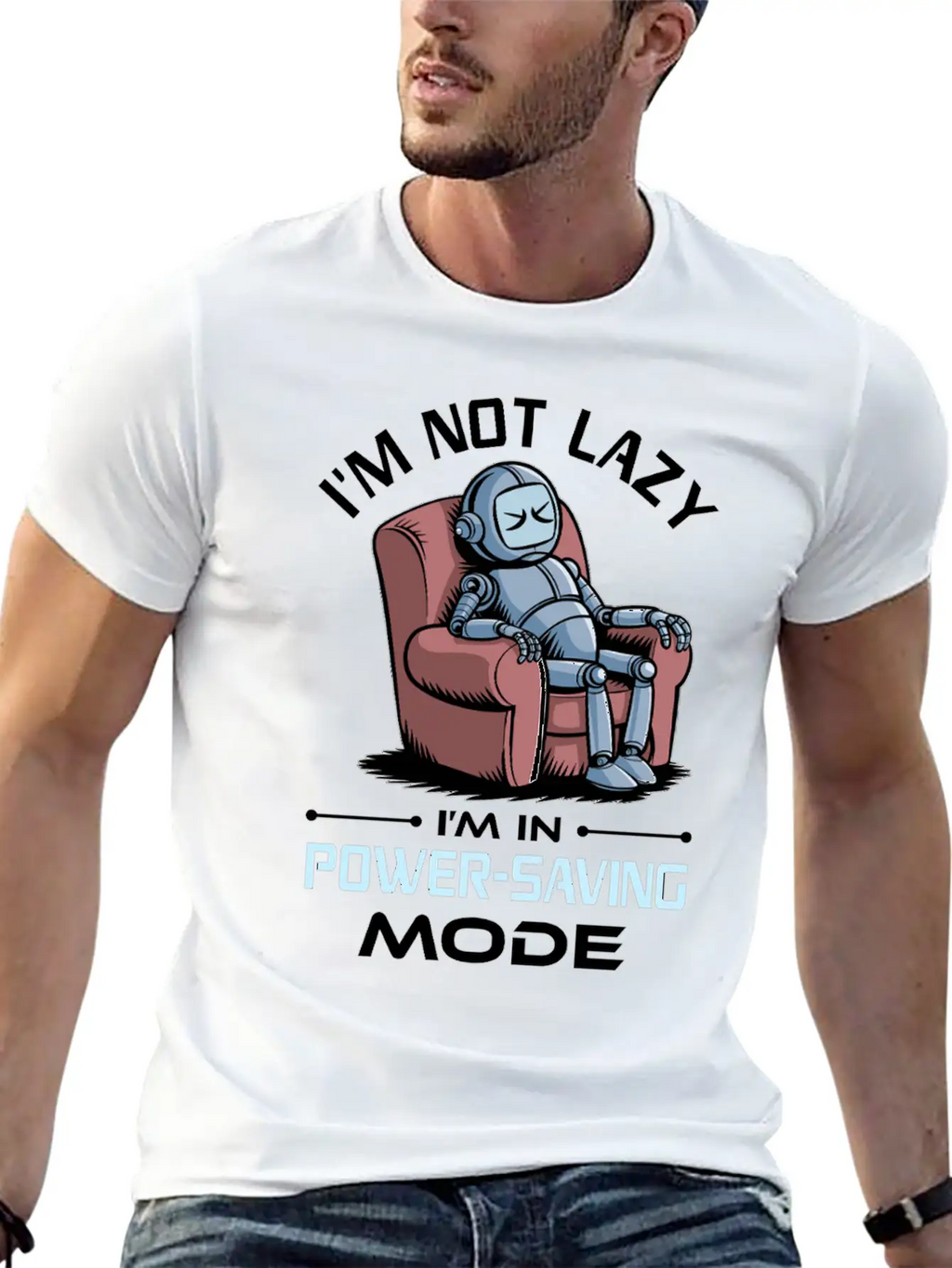 AI Robotics Geek Tech Humor Robot Comfortable Minimalist Graphic Tee – Summer Style Essential