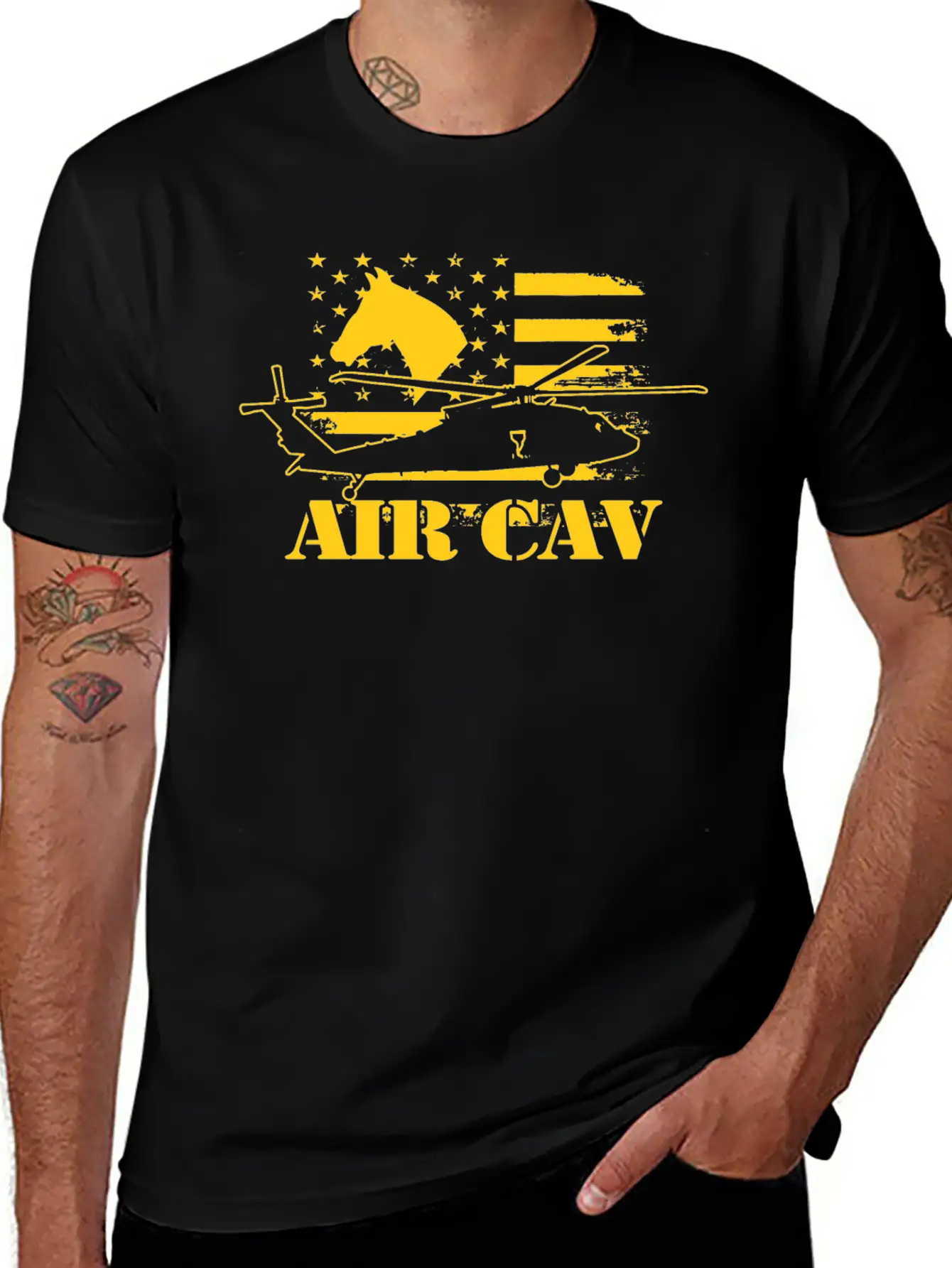 AIR CAV / Black Hawk Classic Crew Neck Graphic Tee – Everyday Minimal Look