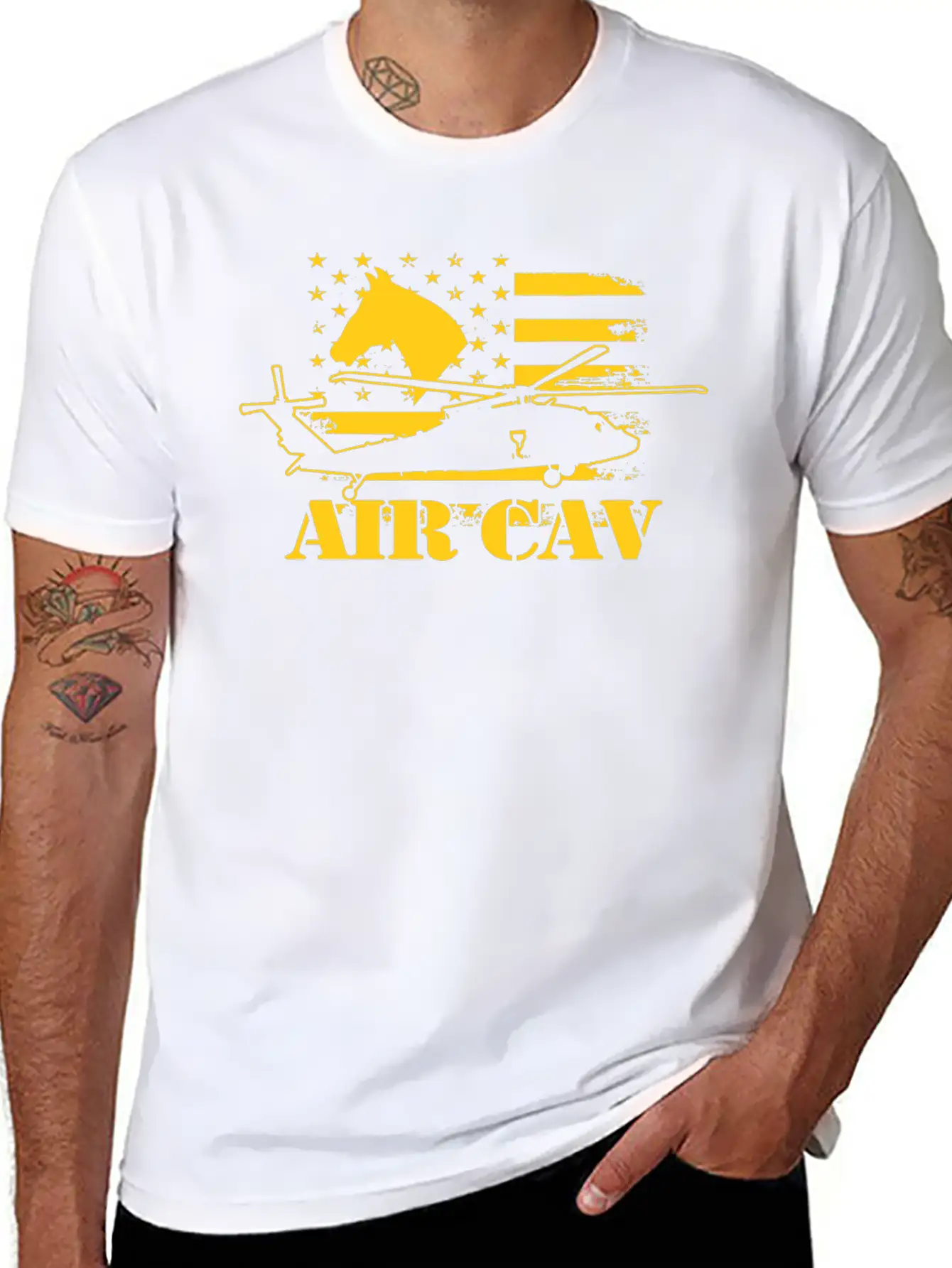 AIR CAV / Black Hawk Classic Crew Neck Graphic Tee – Everyday Minimal Look