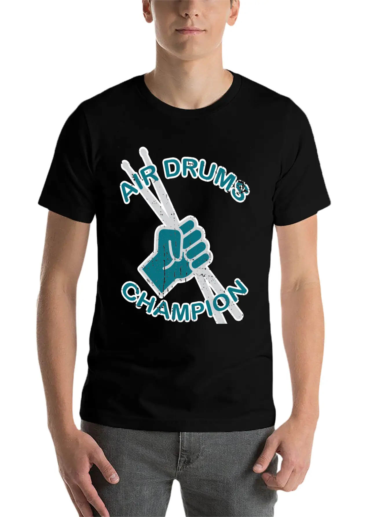 Air Drums Champion Gift Classic Fit Graphic Tee For Daily Comfort – Unisex Cotton Shirt
