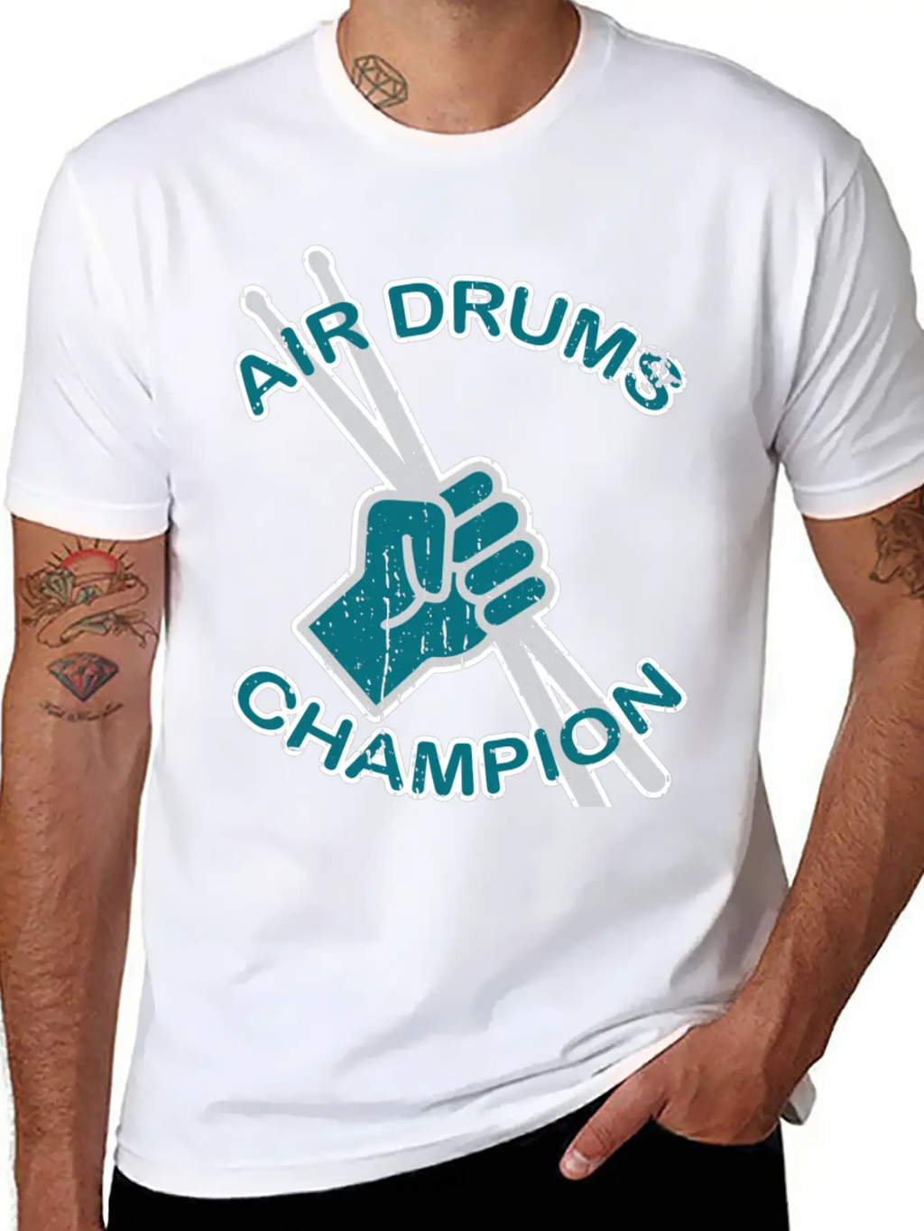 Air Drums Champion Gift Classic Fit Graphic Tee For Daily Comfort – Unisex Cotton Shirt