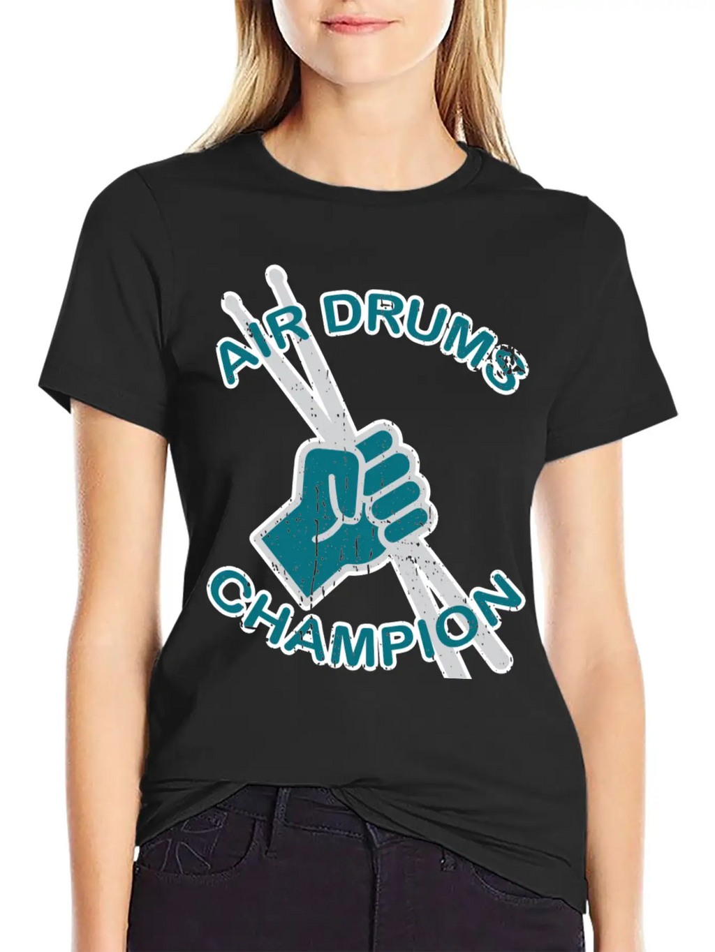 Air Drums Champion Gift Classic Fit Graphic Tee For Daily Comfort – Unisex Cotton Shirt