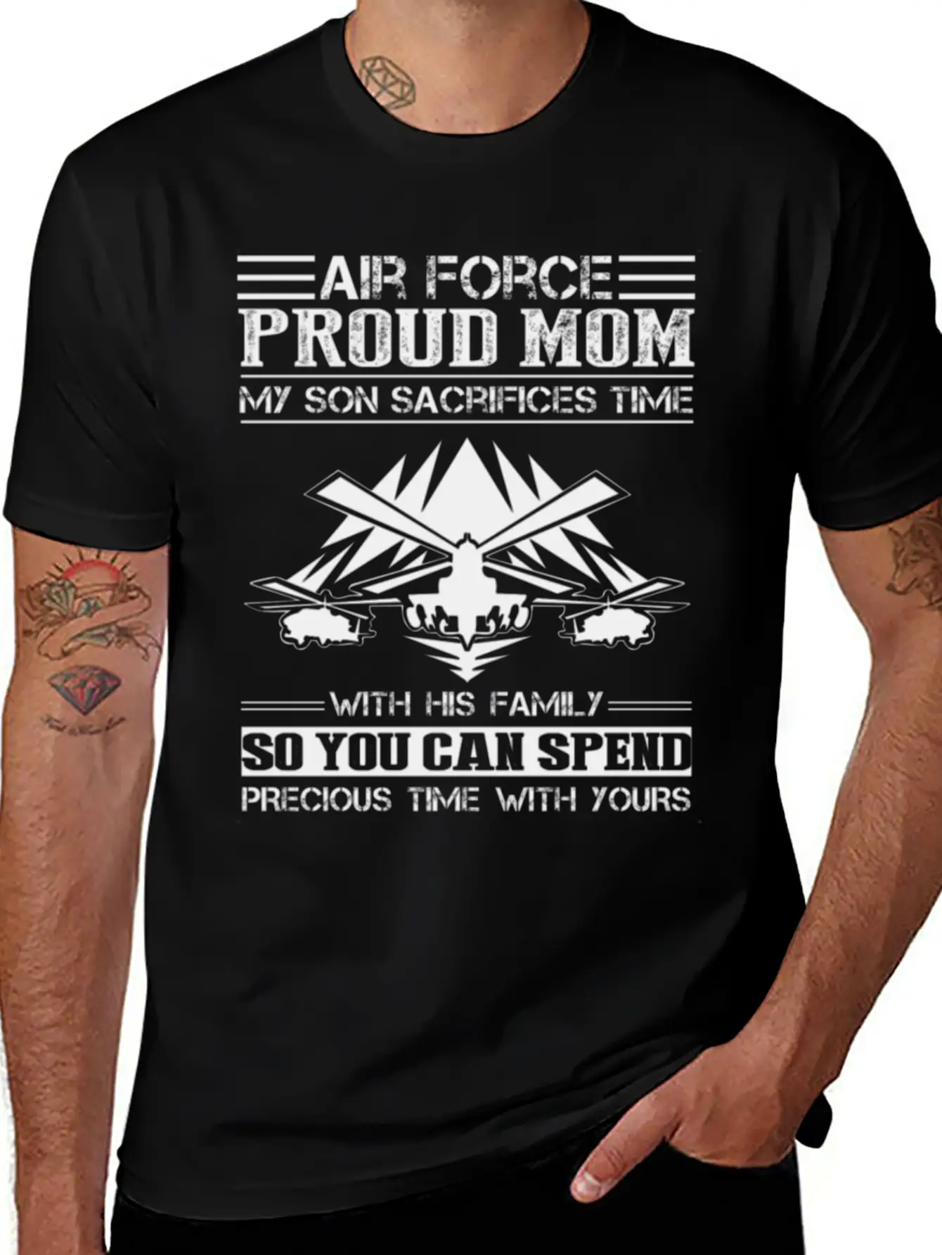 Air Force Proud Mom Son Shirt Stylish Everyday T-Shirt – Unisex Basic Cotton Tee
