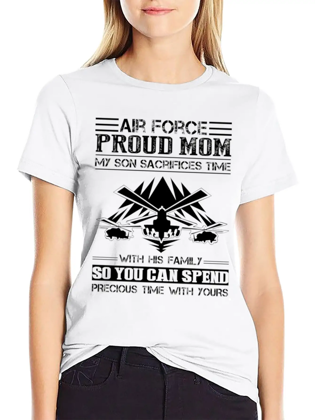 Air Force Proud Mom Son Shirt Stylish Everyday T-Shirt – Unisex Basic Cotton Tee