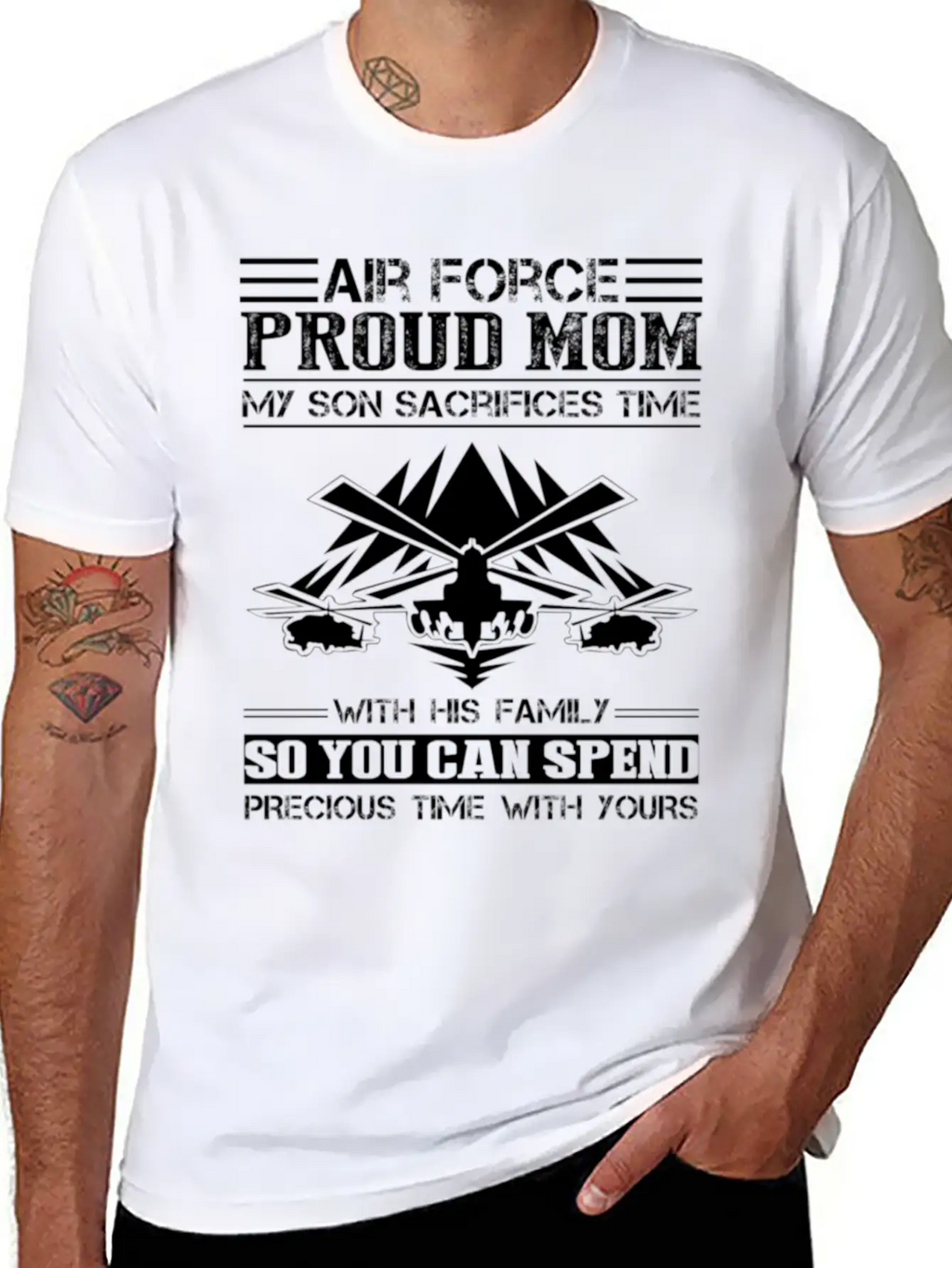 Air Force Proud Mom Son Shirt Stylish Everyday T-Shirt – Unisex Basic Cotton Tee