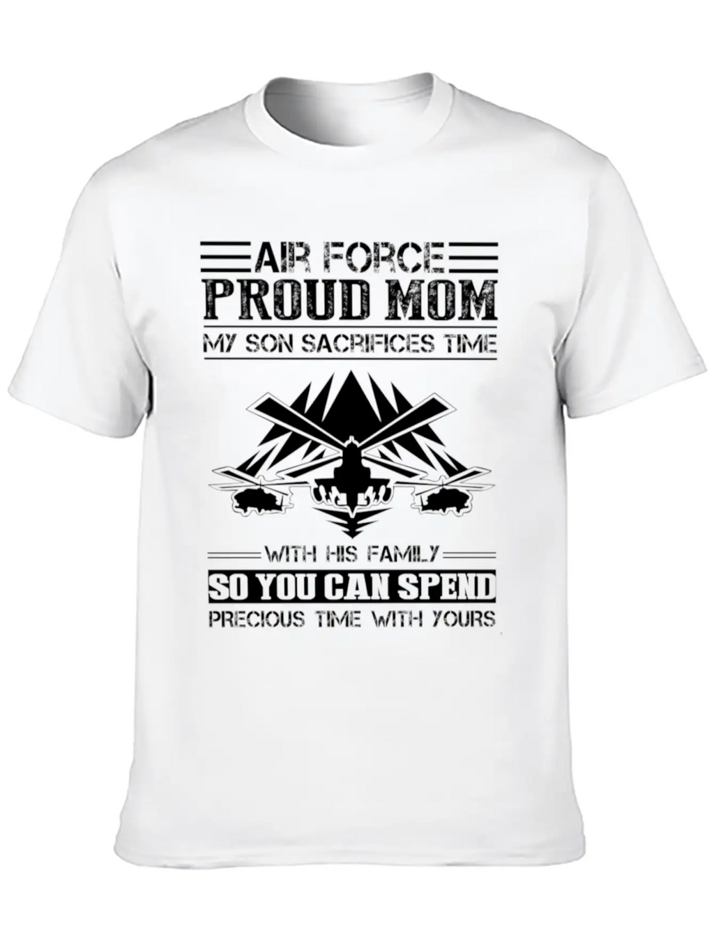 Air Force Proud Mom Son Shirt Stylish Everyday T-Shirt – Unisex Basic Cotton Tee