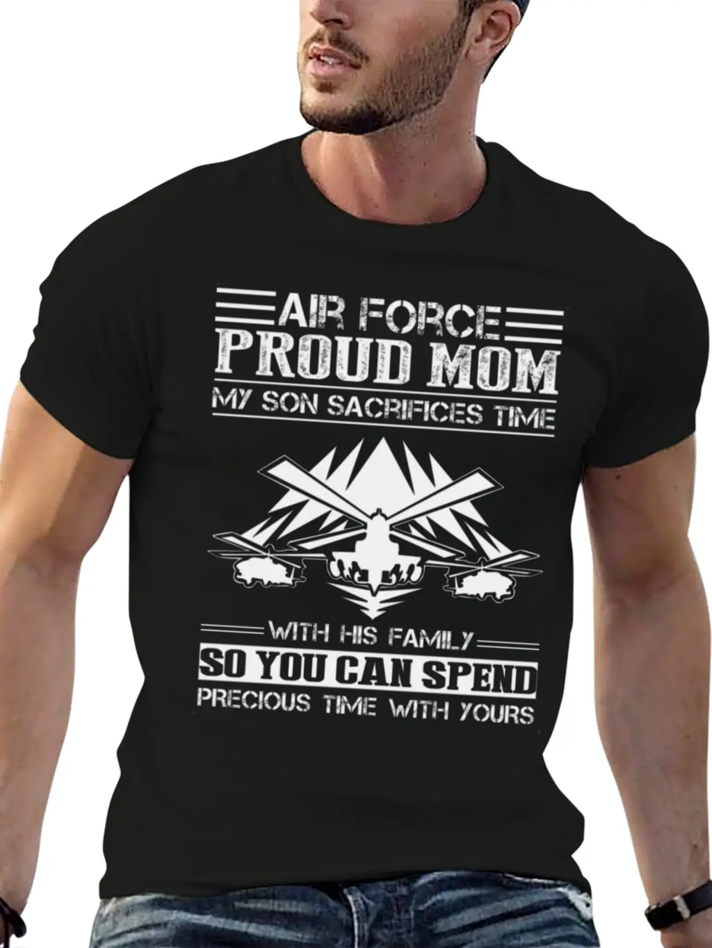 Air Force Proud Mom Son Shirt Stylish Everyday T-Shirt – Unisex Basic Cotton Tee