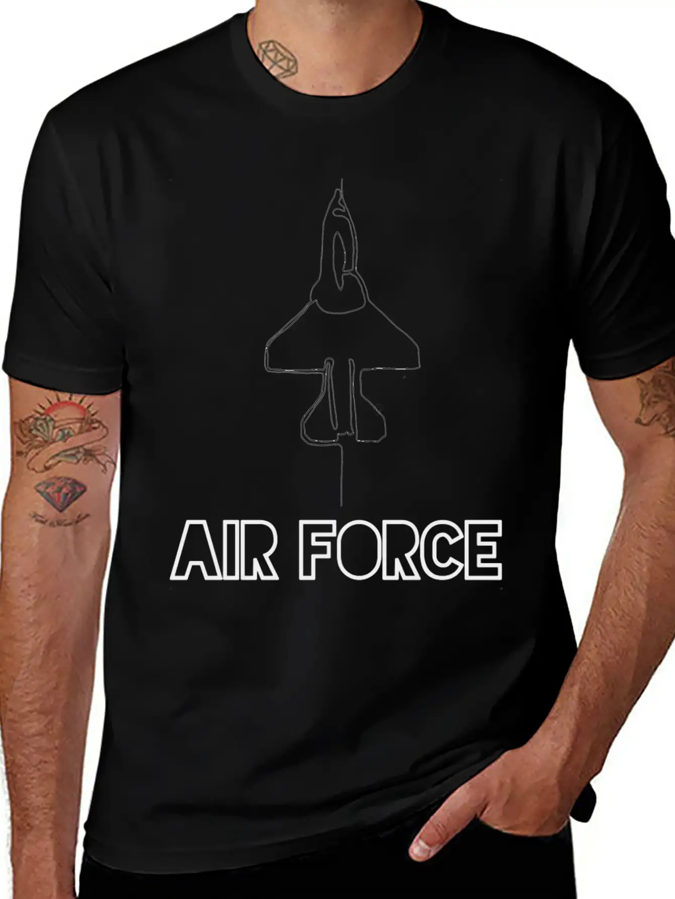 Air Force/usaf/military Family/homeconing/deplomen Breathable Soft Cotton T-Shirt – Timeless Casual Look
