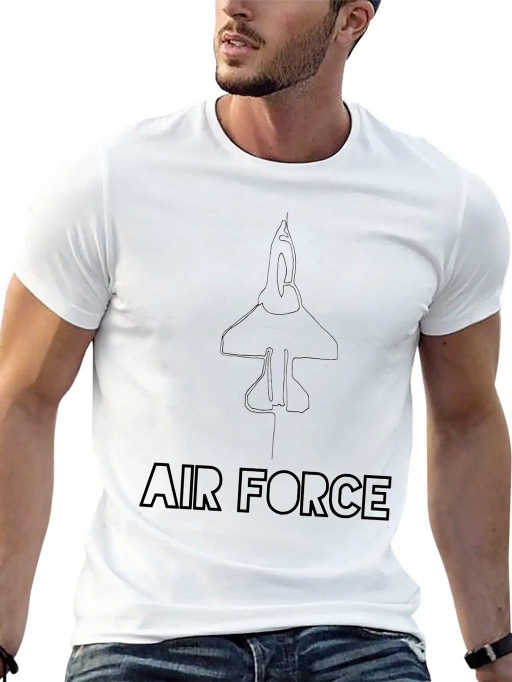 Air Force/usaf/military Family/homeconing/deplomen Breathable Soft Cotton T-Shirt – Timeless Casual Look
