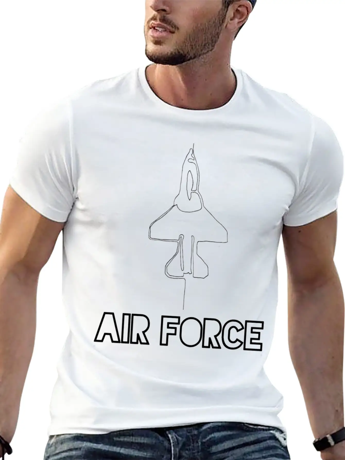 Air Force/usaf/military Family/homeconing/deplomen Breathable Soft Cotton T-Shirt – Timeless Casual Look