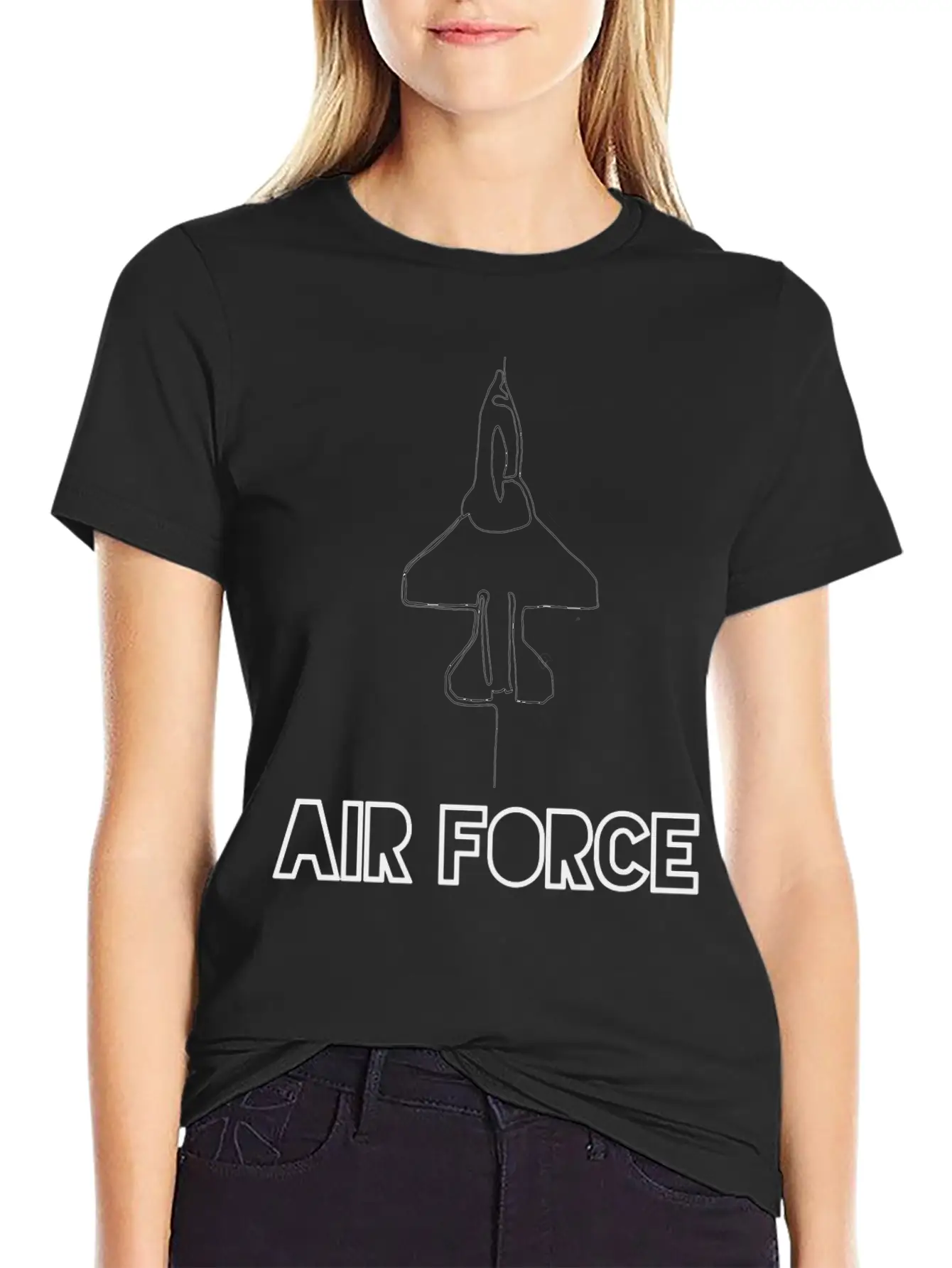 Air Force/usaf/military Family/homeconing/deplomen Breathable Soft Cotton T-Shirt – Timeless Casual Look