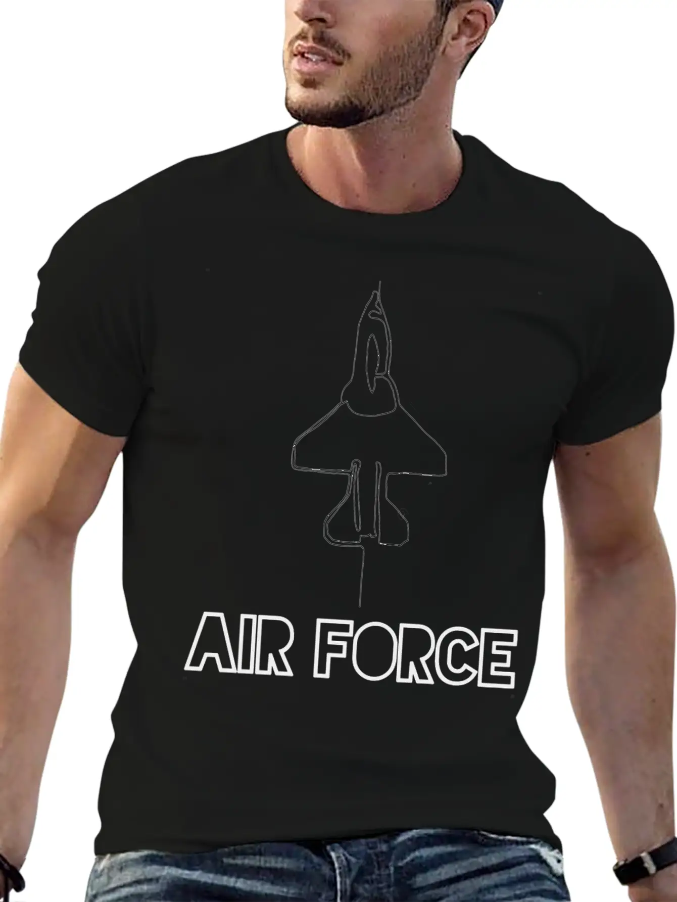 Air Force/usaf/military Family/homeconing/deplomen Breathable Soft Cotton T-Shirt – Timeless Casual Look
