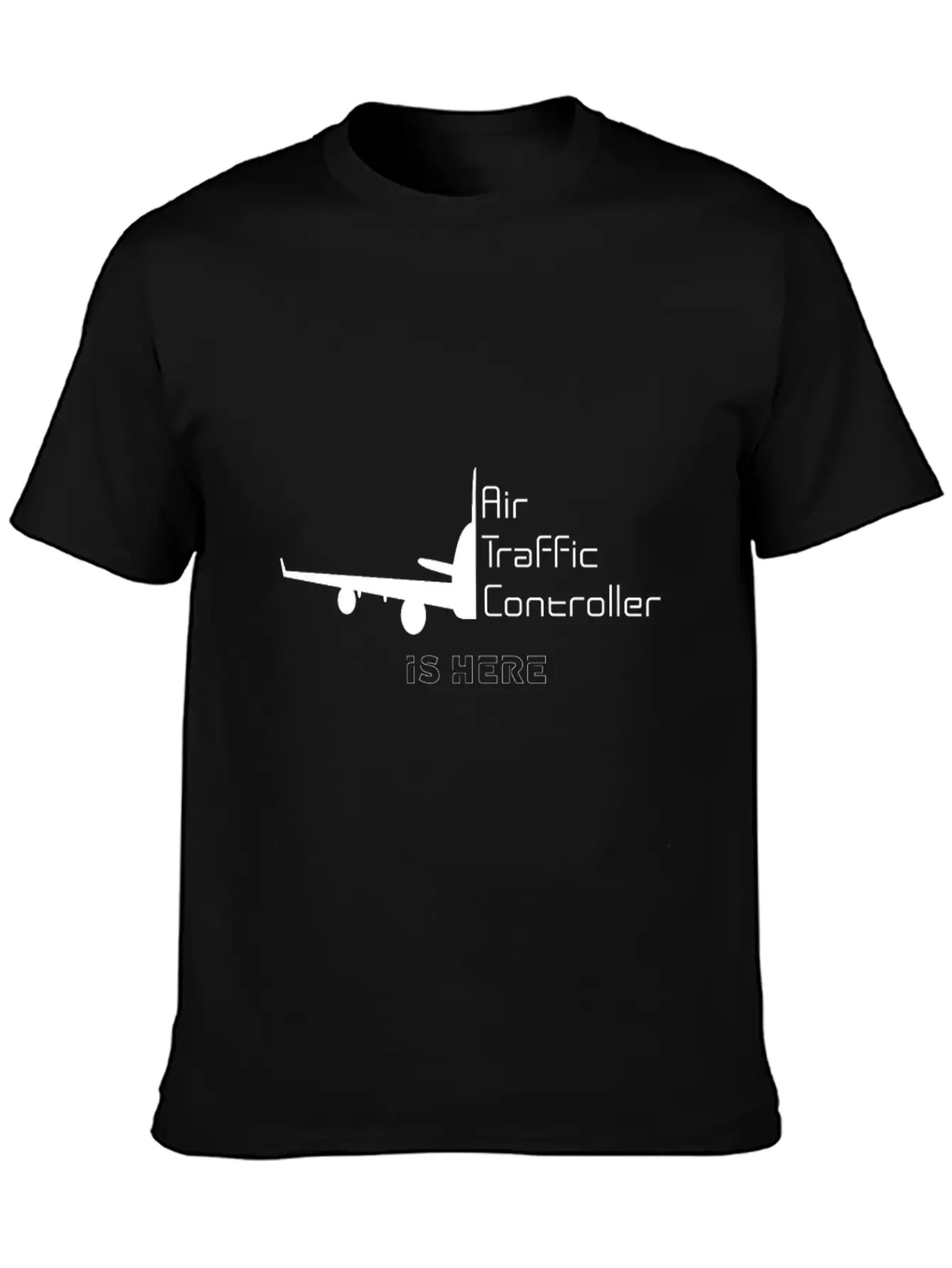 Air Traffic Controller Im Here Classic Crew Neck Graphic Tee – Everyday Minimal Look