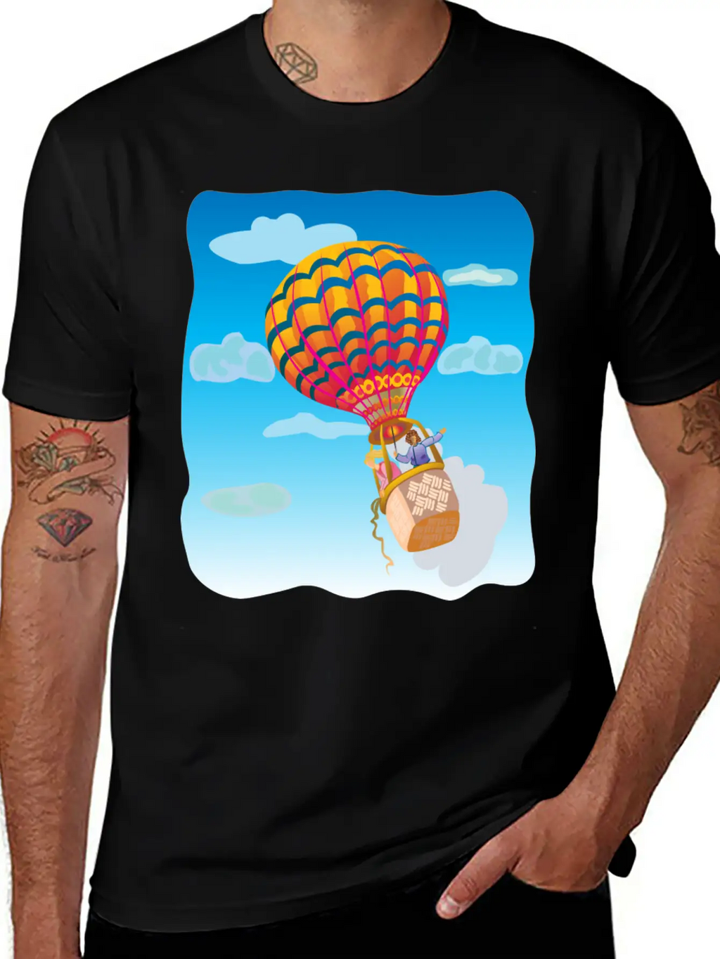 Airballoon Heissluftballon Rocket Rakete Timeless Short Sleeve Tee – Comfy And Minimalist Design