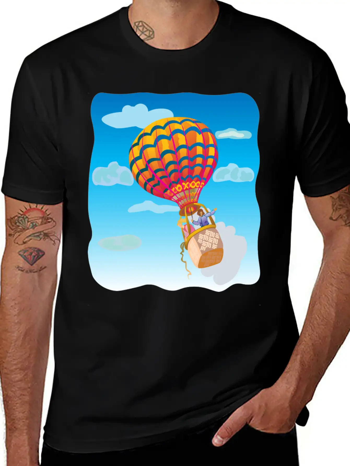 Airballoon Heissluftballon Rocket Rakete Timeless Short Sleeve Tee – Comfy And Minimalist Design