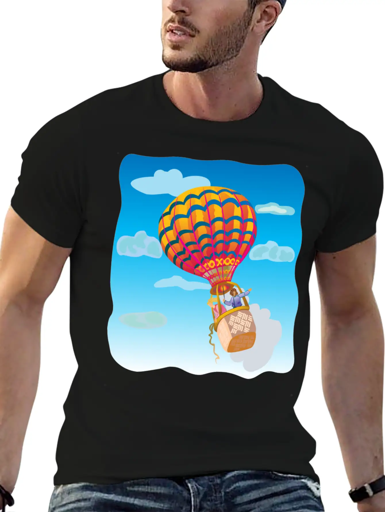 Airballoon Heissluftballon Rocket Rakete Timeless Short Sleeve Tee – Comfy And Minimalist Design