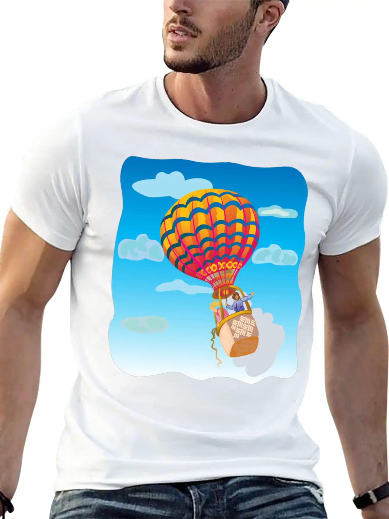 Airballoon Heissluftballon Rocket Rakete Timeless Short Sleeve Tee – Comfy And Minimalist Design