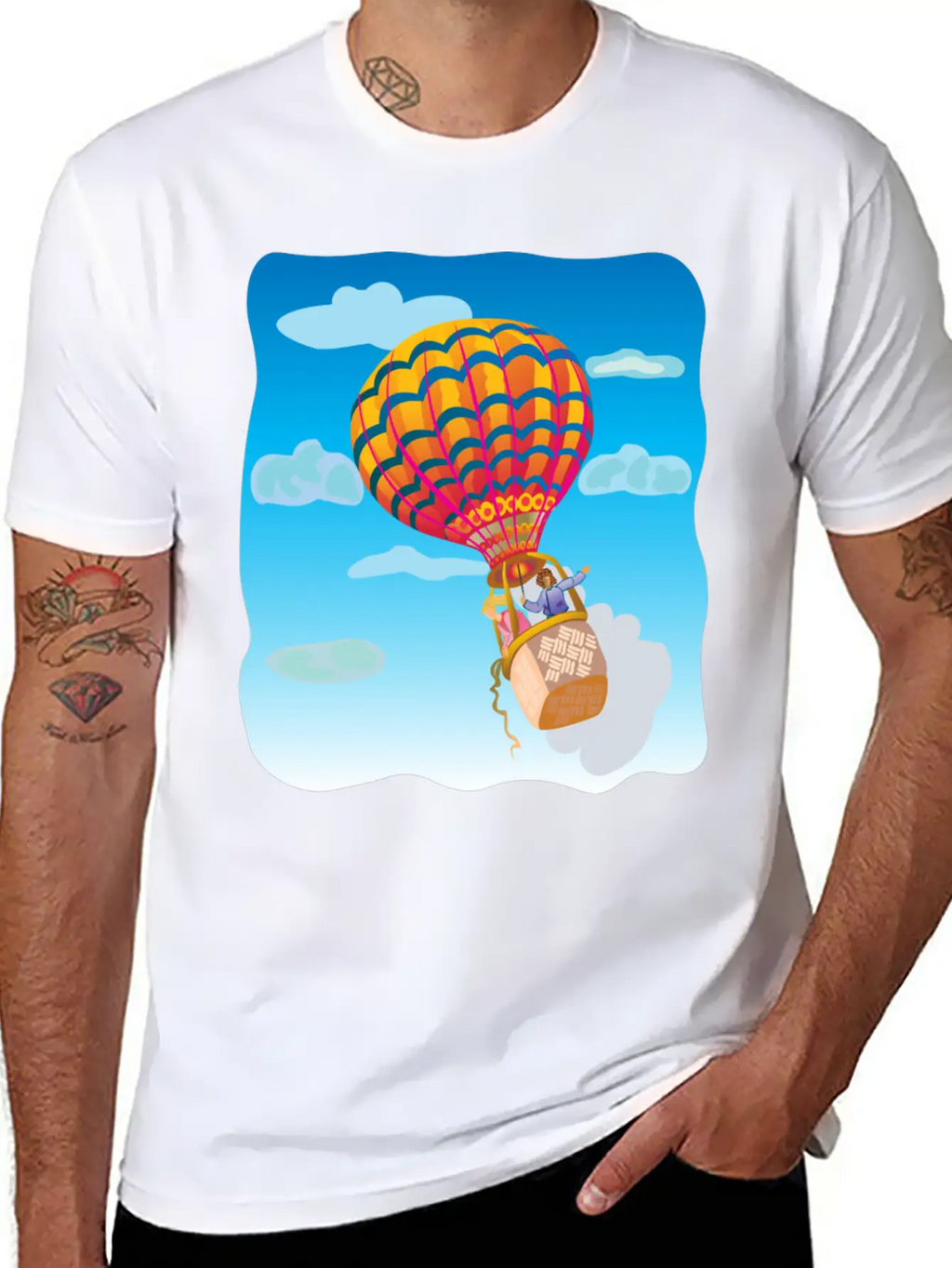 Airballoon Heissluftballon Rocket Rakete Timeless Short Sleeve Tee – Comfy And Minimalist Design