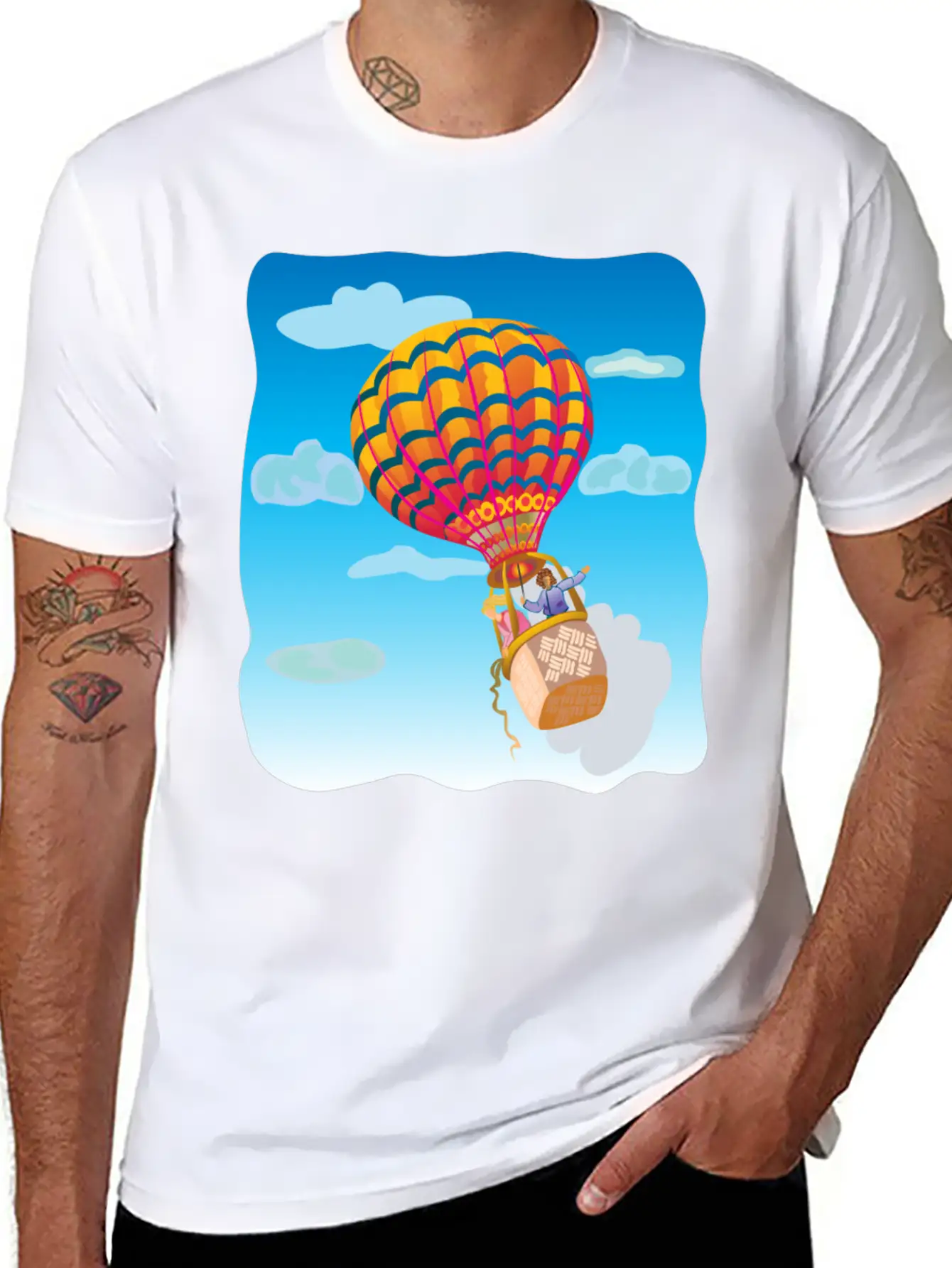 Airballoon Heissluftballon Rocket Rakete Timeless Short Sleeve Tee – Comfy And Minimalist Design