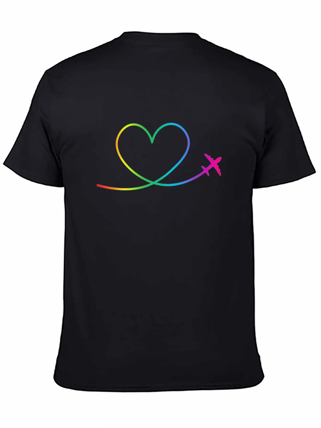 Airplane Heart Pilot Colorful Aircraft Spotting Breathable Soft Cotton T-Shirt – Timeless Casual Look