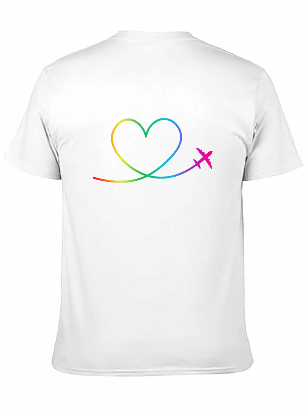 Airplane Heart Pilot Colorful Aircraft Spotting Breathable Soft Cotton T-Shirt – Timeless Casual Look