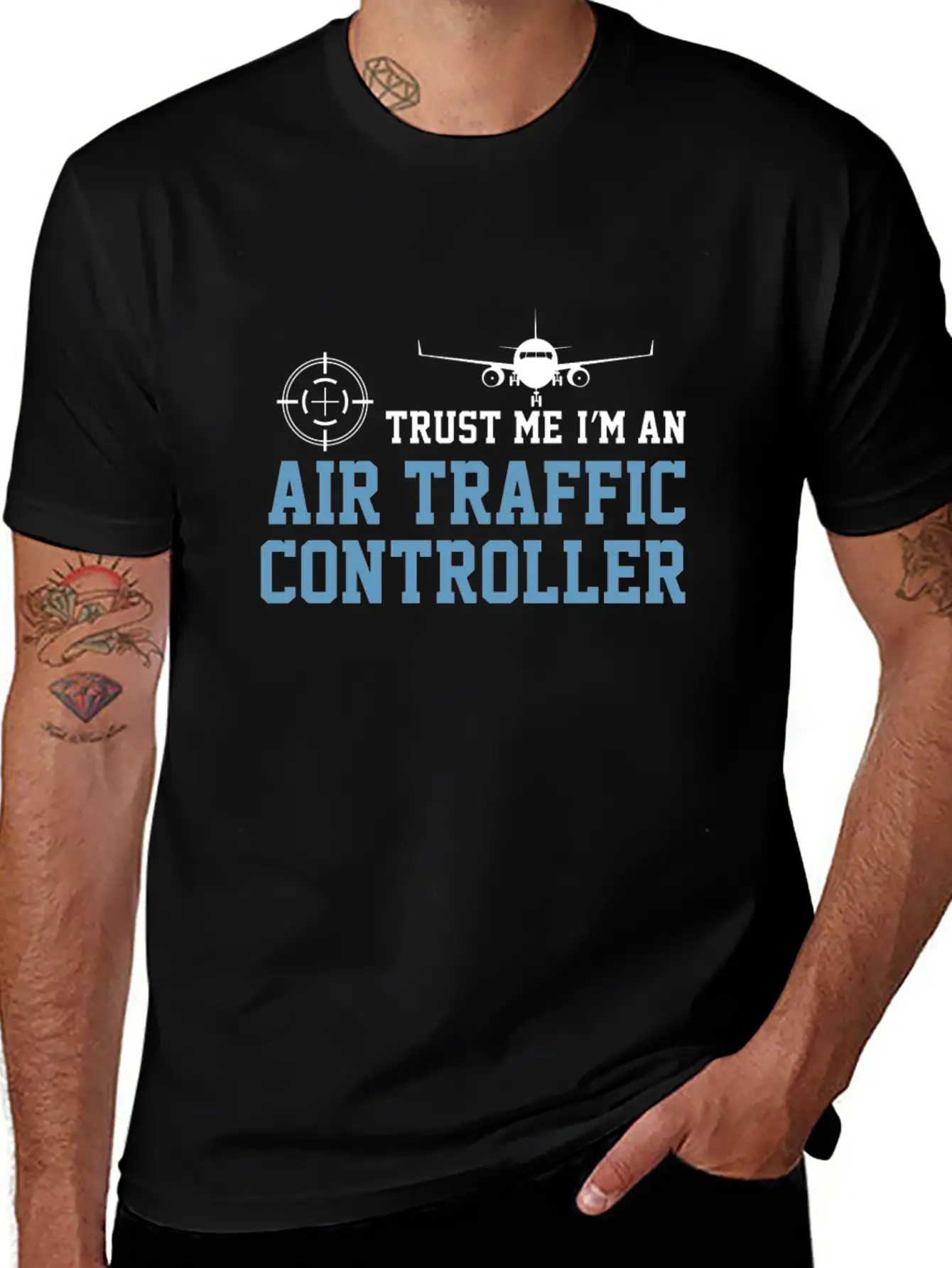Airplane Trust Me I'm An ATC Air Traffic Basic Graphic T-Shirt – Daily Comfort In Soft Cotton