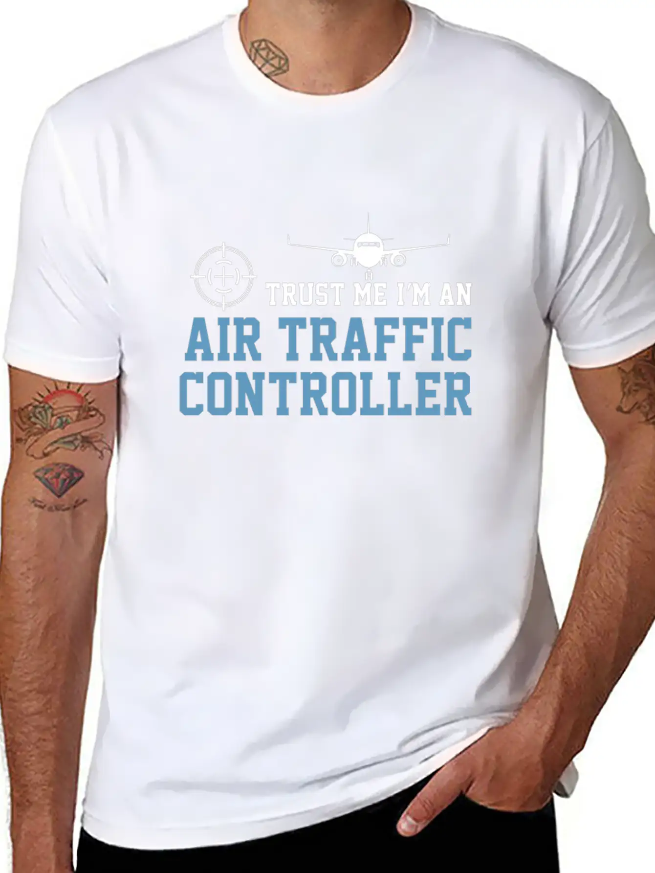 Airplane Trust Me I'm An ATC Air Traffic Basic Graphic T-Shirt – Daily Comfort In Soft Cotton