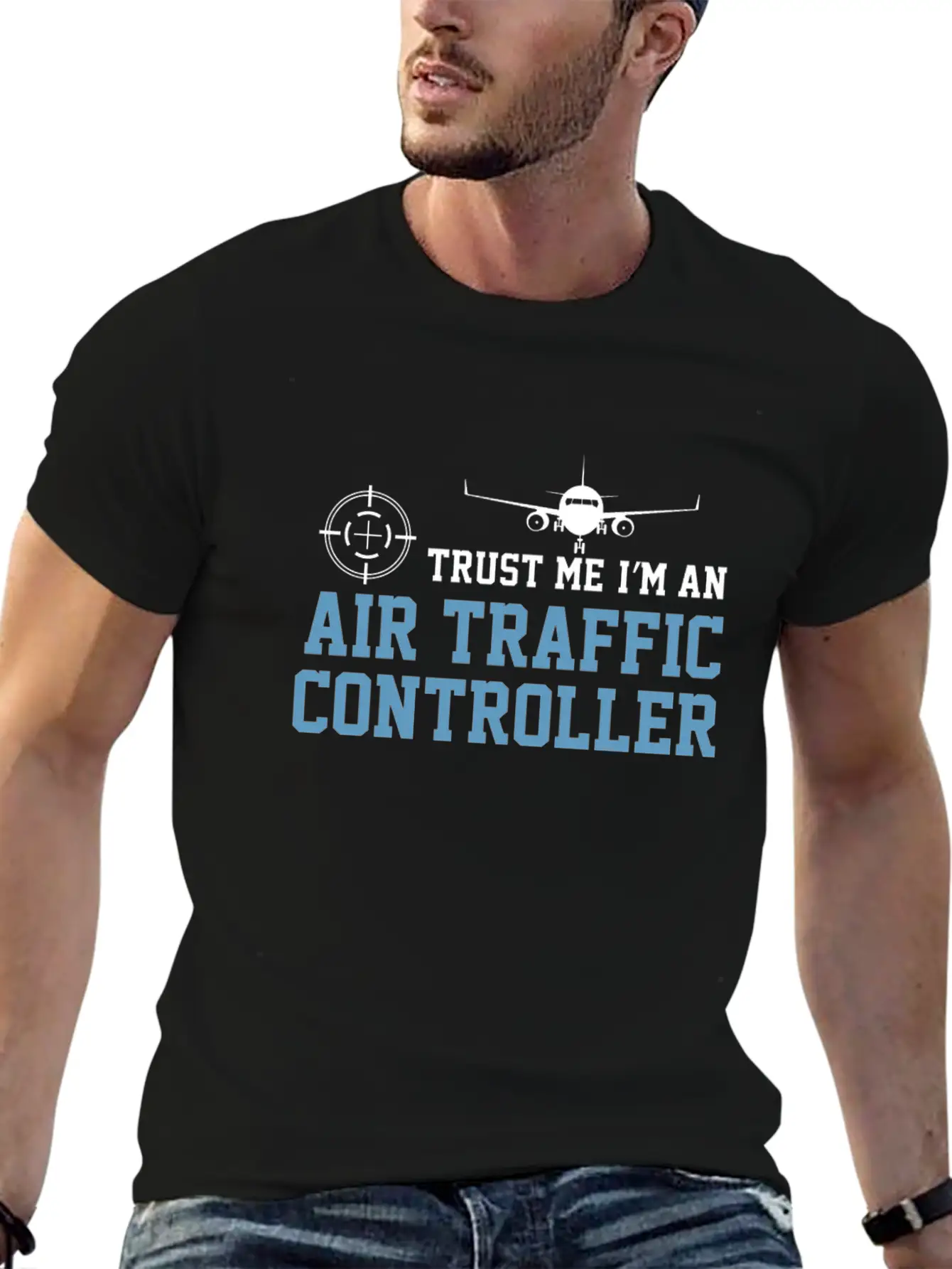 Airplane Trust Me I'm An ATC Air Traffic Basic Graphic T-Shirt – Daily Comfort In Soft Cotton