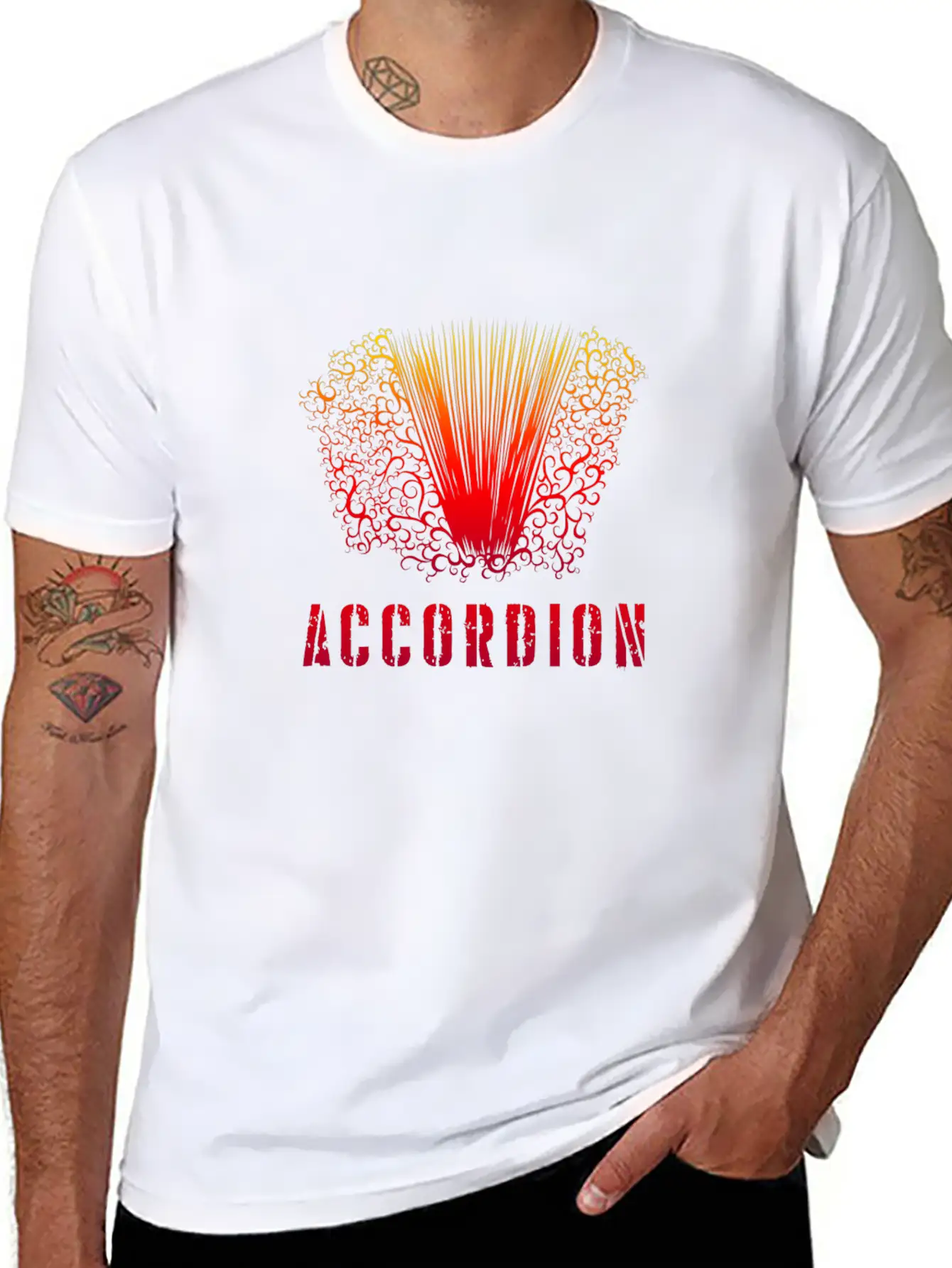 Akkordeon Design / Musical Instrument Music Classic Cotton Tee – Unisex Comfort For Any Season
