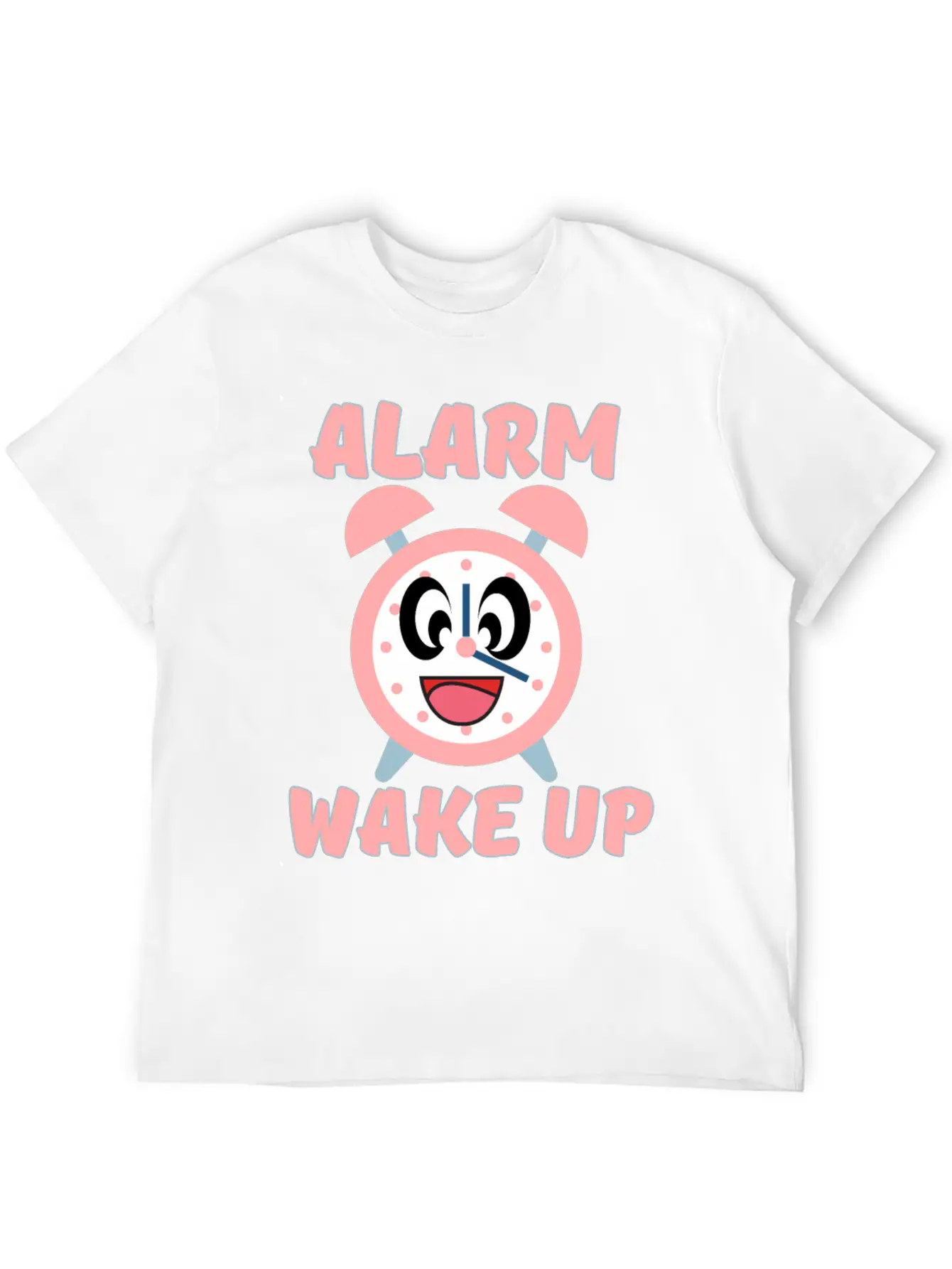 ALARM WAKE UP Classic Crew Neck Graphic Tee – Everyday Minimal Look