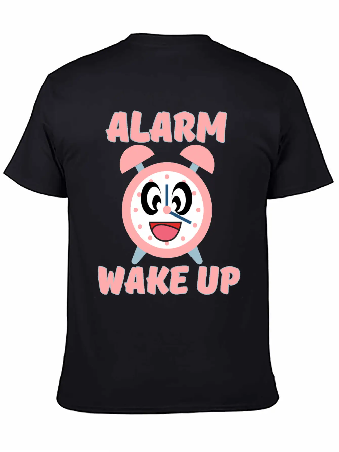 ALARM WAKE UP Classic Crew Neck Graphic Tee – Everyday Minimal Look