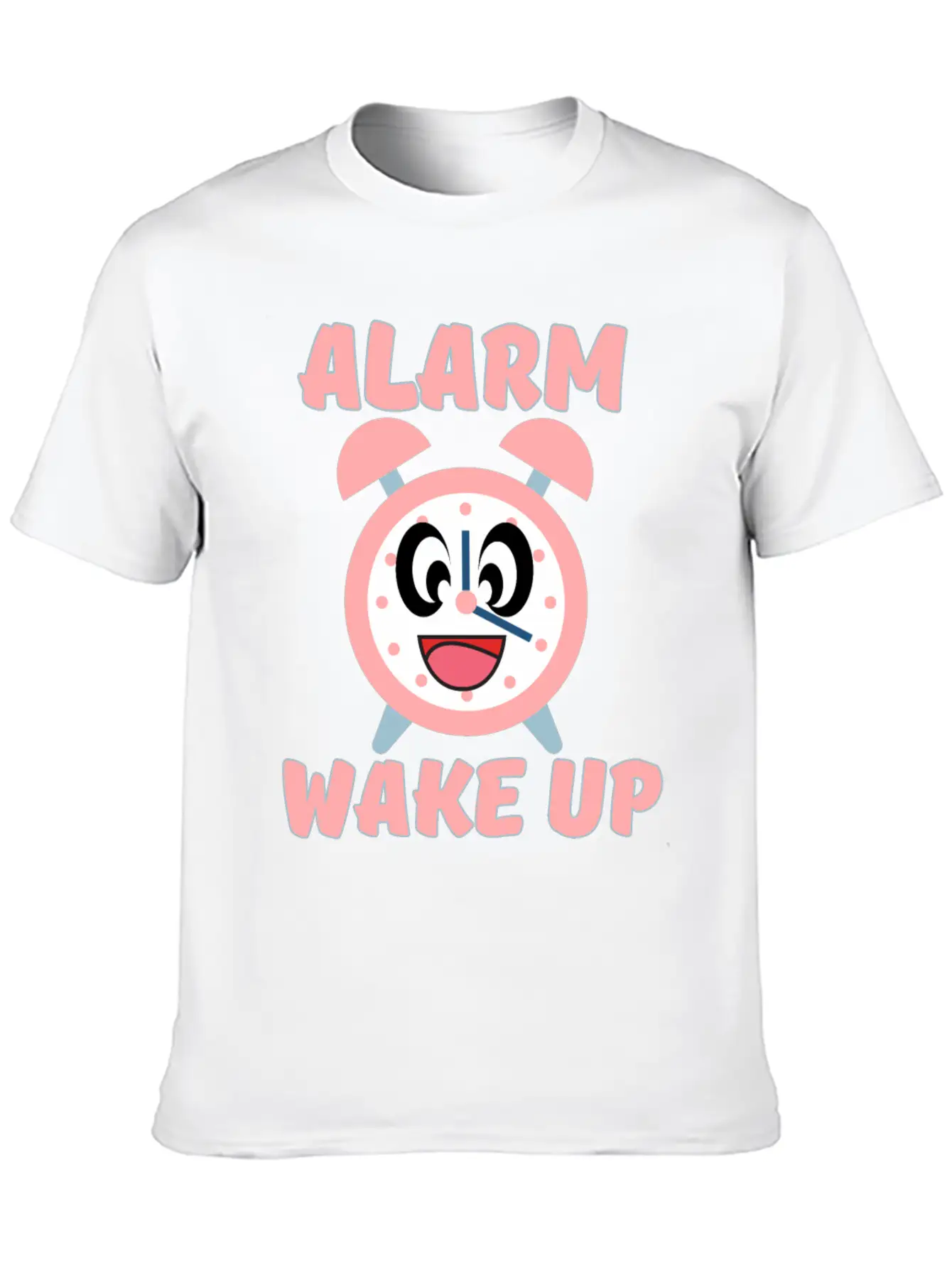 ALARM WAKE UP Classic Crew Neck Graphic Tee – Everyday Minimal Look