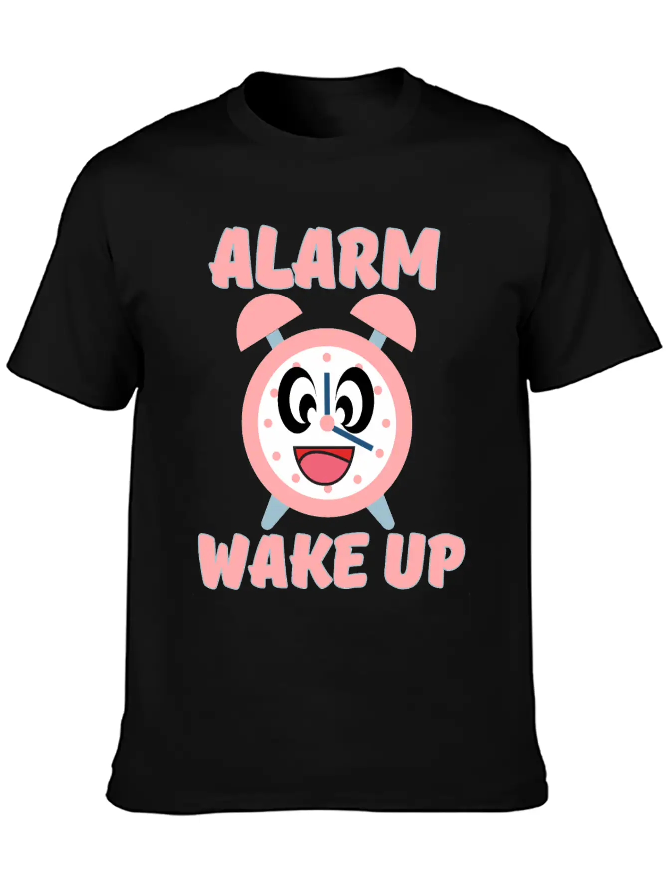 ALARM WAKE UP Classic Crew Neck Graphic Tee – Everyday Minimal Look