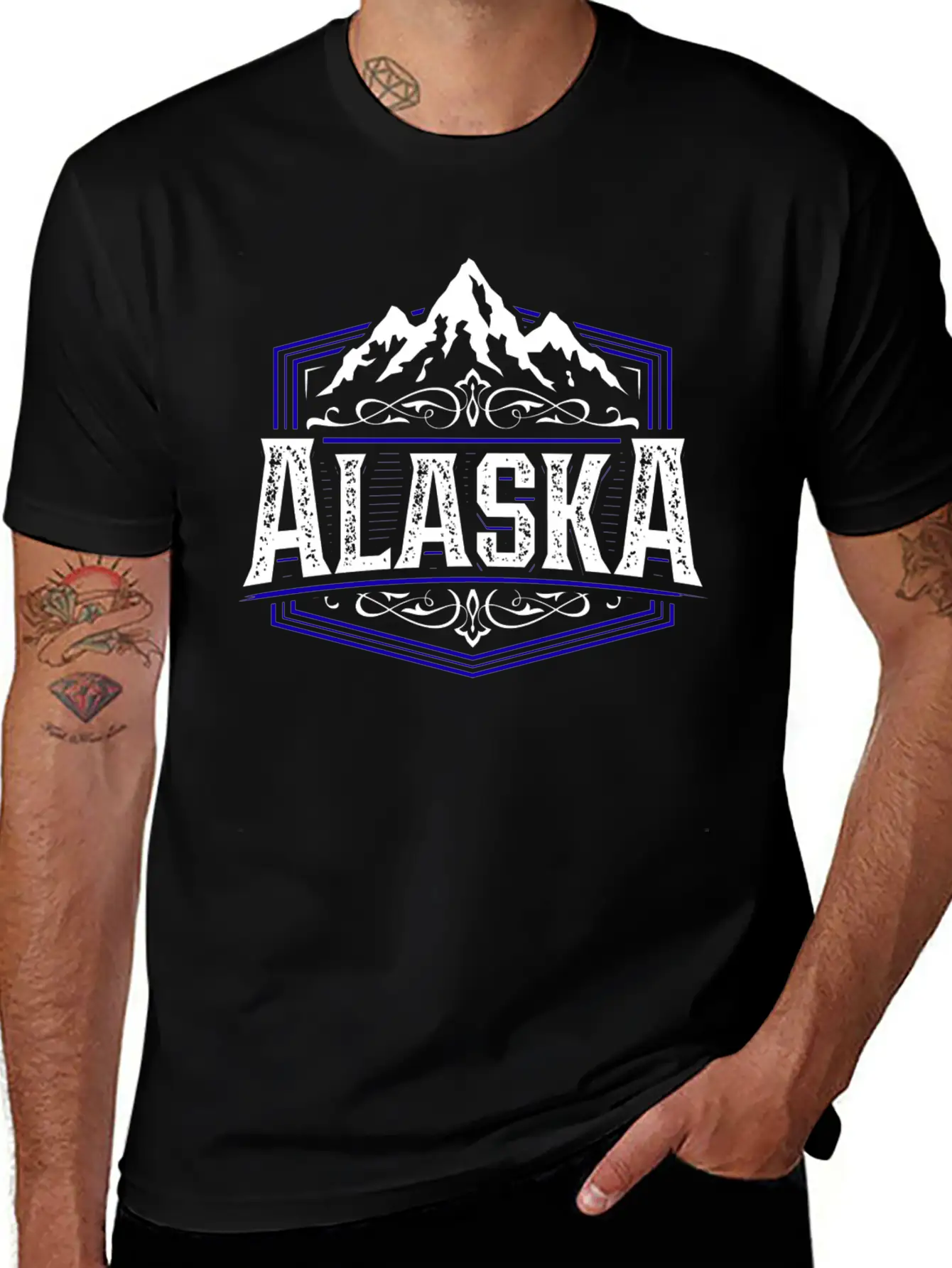 Alaska | Typography Badge Breathable Graphic T-Shirt – Perfect For Casual Days
