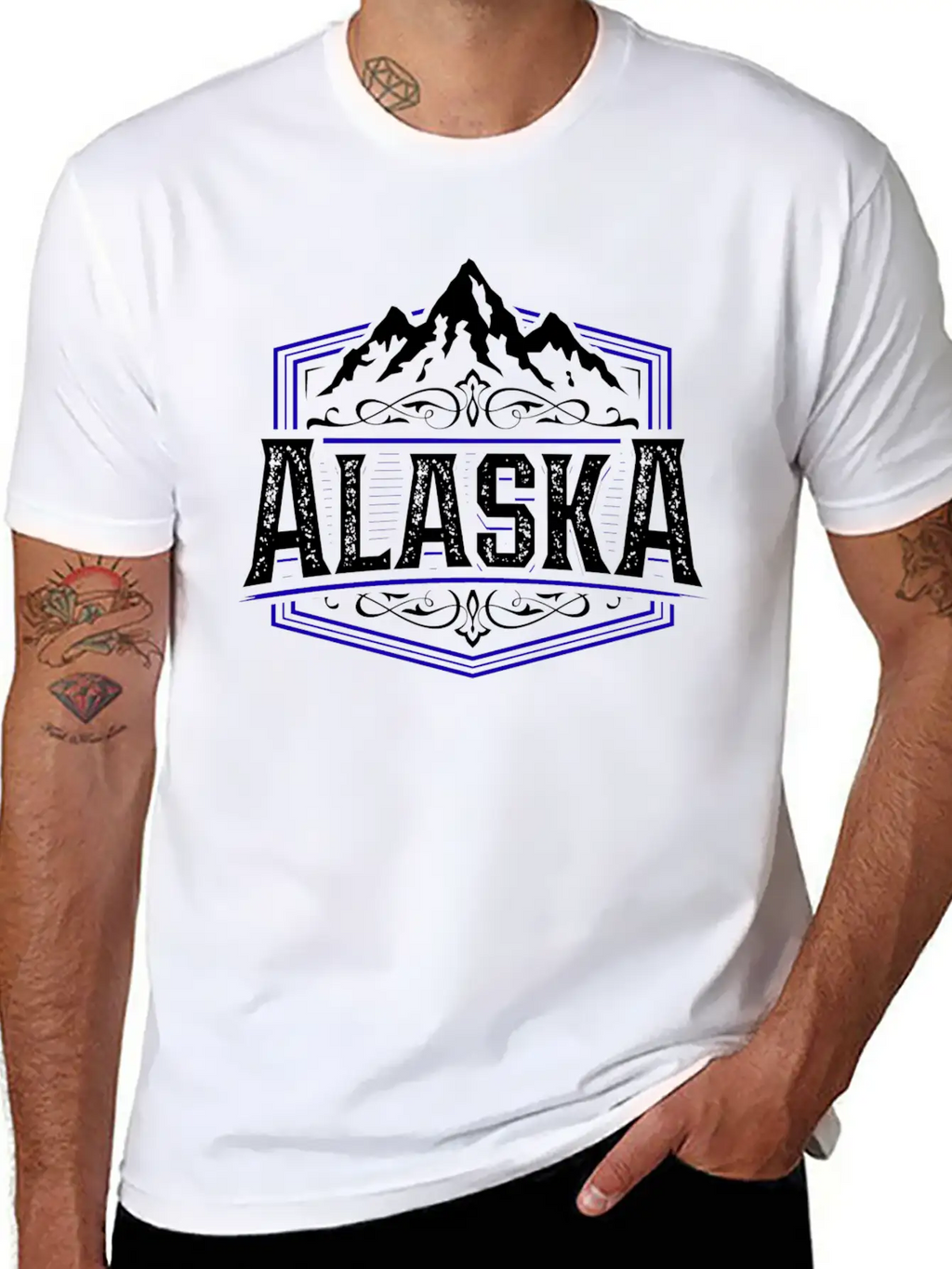 Alaska | Typography Badge Breathable Graphic T-Shirt – Perfect For Casual Days