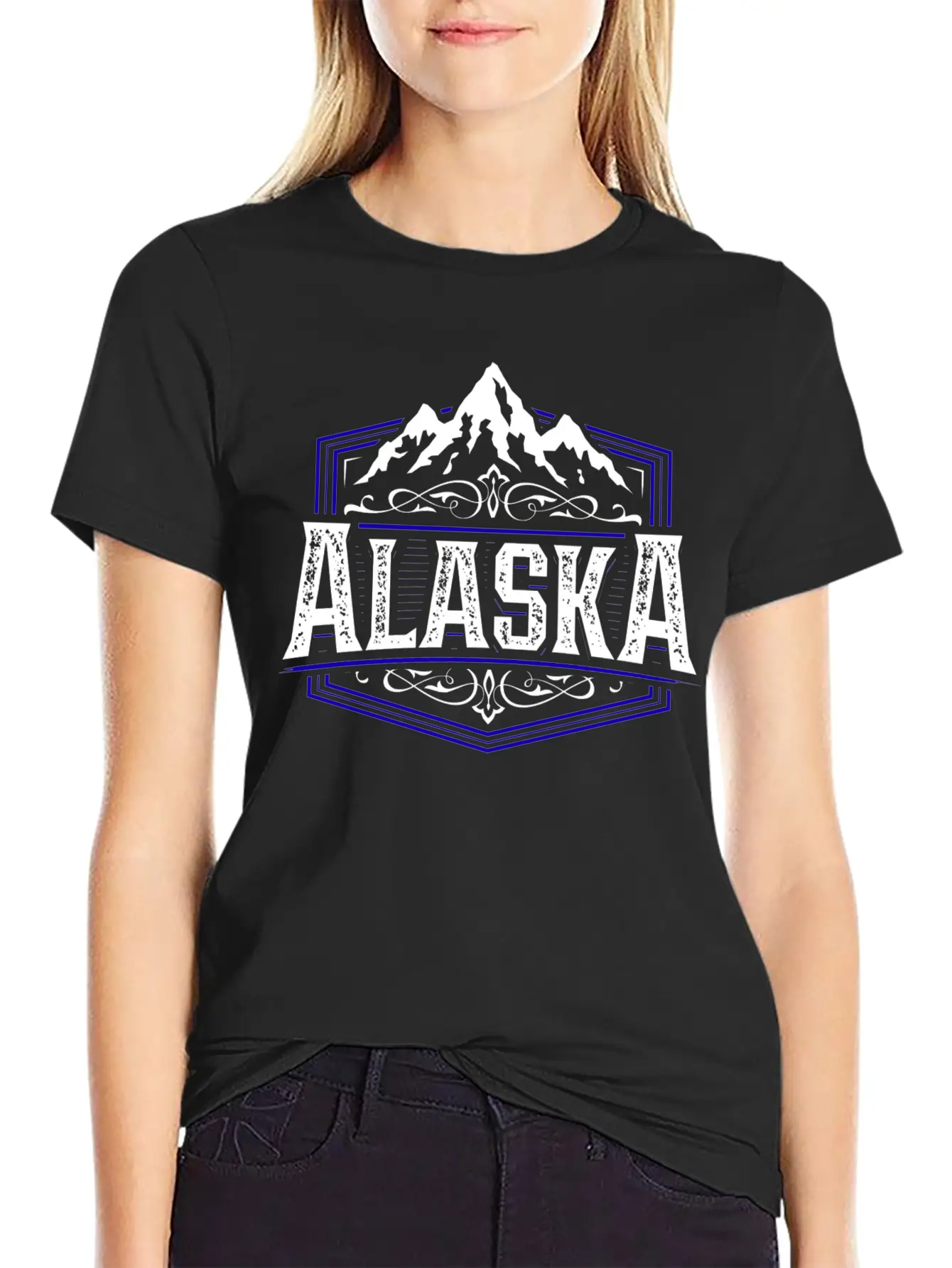 Alaska | Typography Badge Breathable Graphic T-Shirt – Perfect For Casual Days