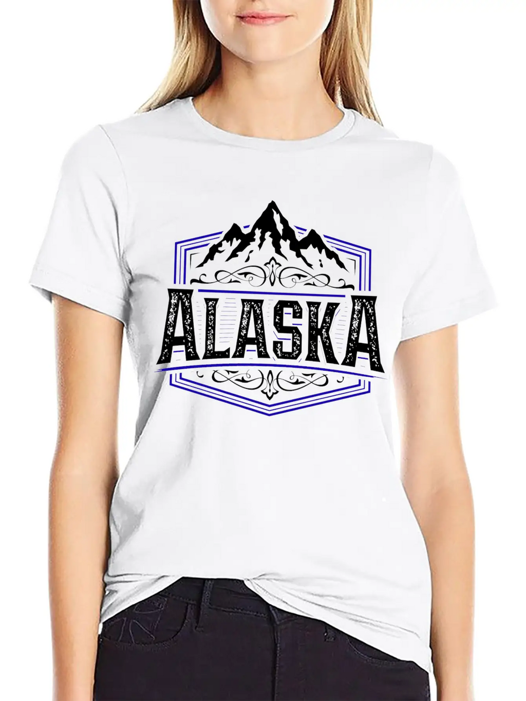 Alaska | Typography Badge Breathable Graphic T-Shirt – Perfect For Casual Days