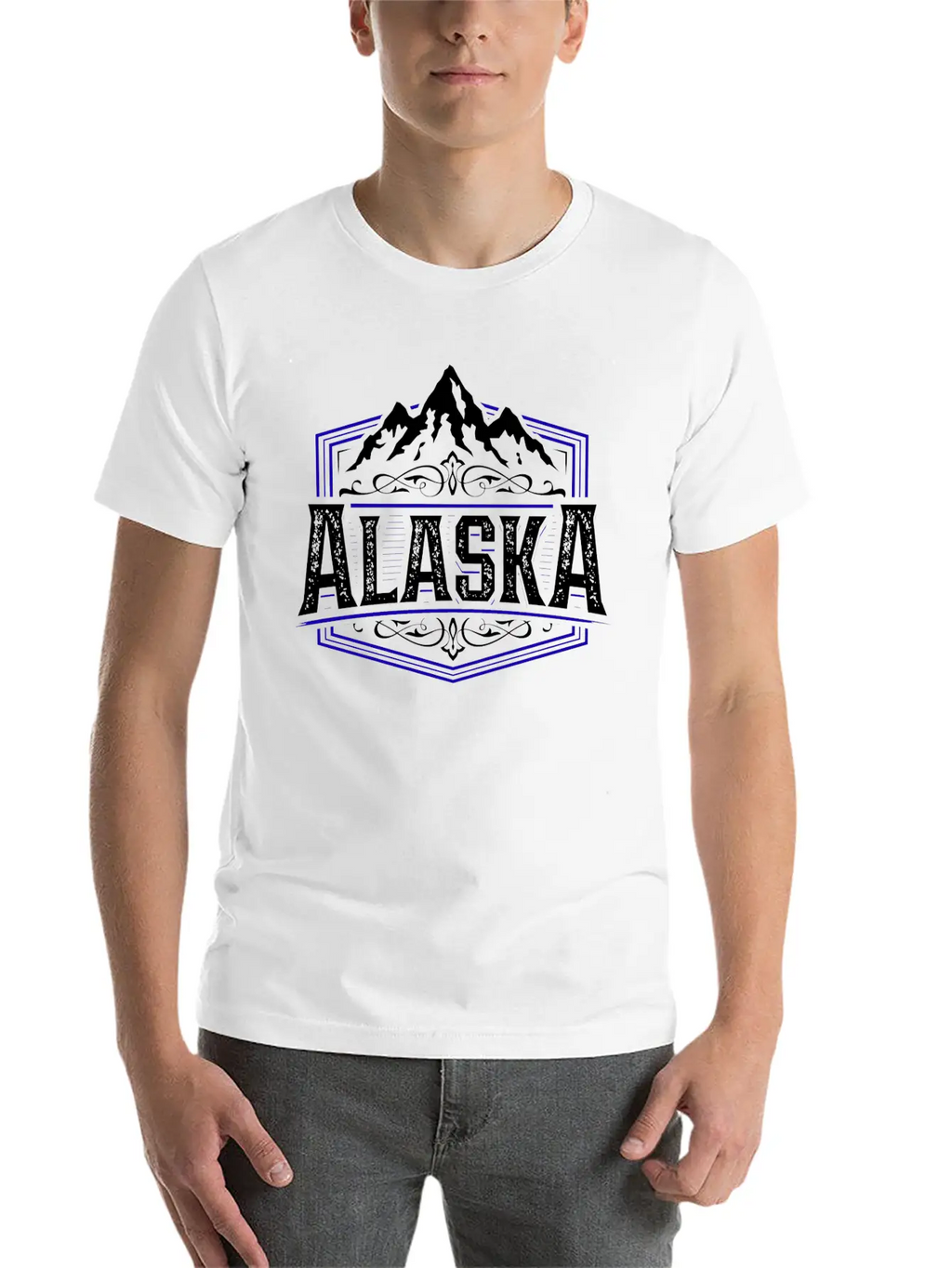 Alaska | Typography Badge Breathable Graphic T-Shirt – Perfect For Casual Days