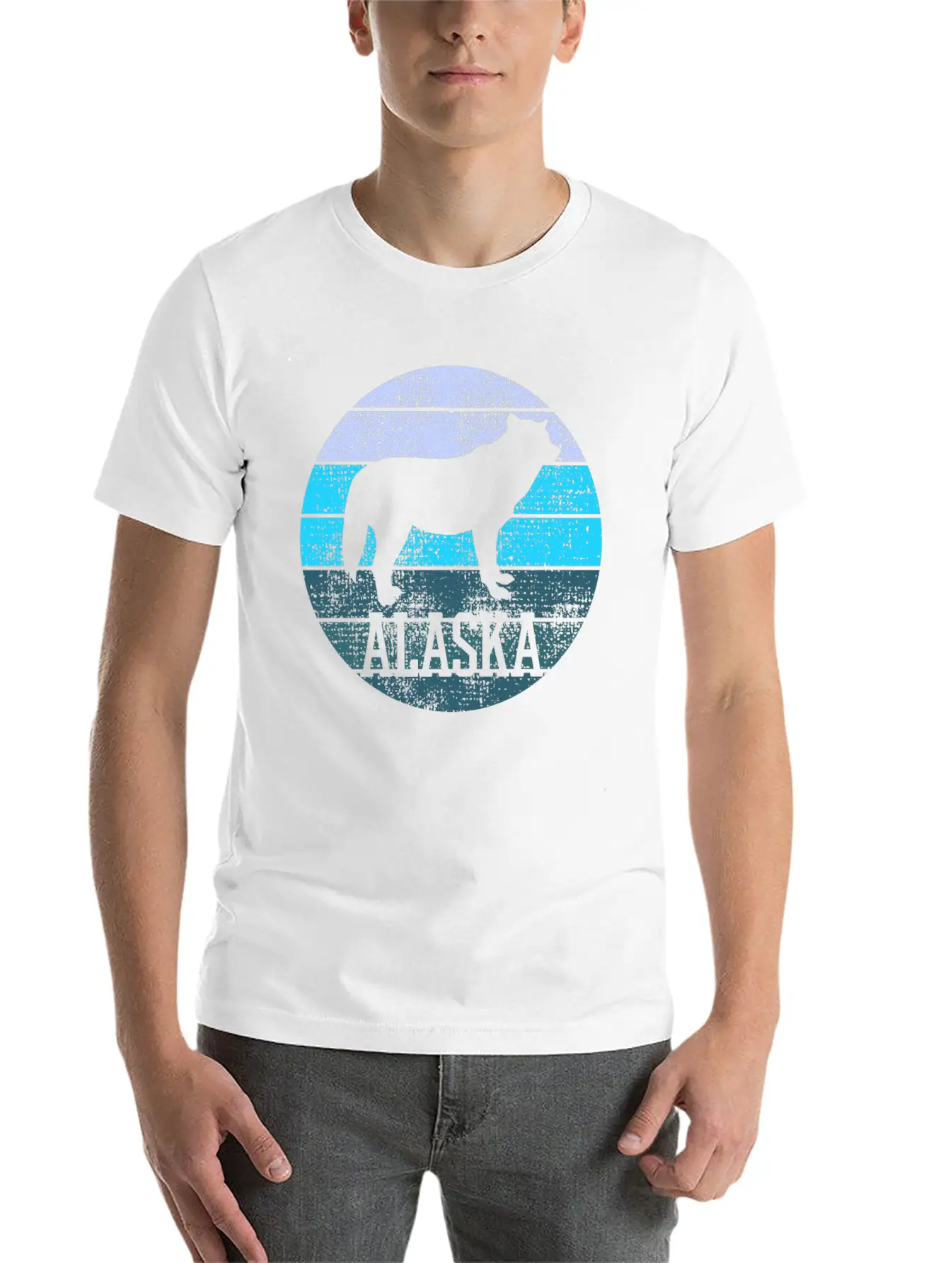 Alaska Wolf Wildlife Breathable Graphic T-Shirt – Perfect For Casual Days