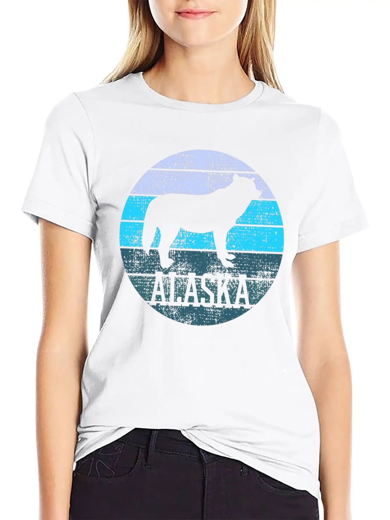 Alaska Wolf Wildlife Breathable Graphic T-Shirt – Perfect For Casual Days