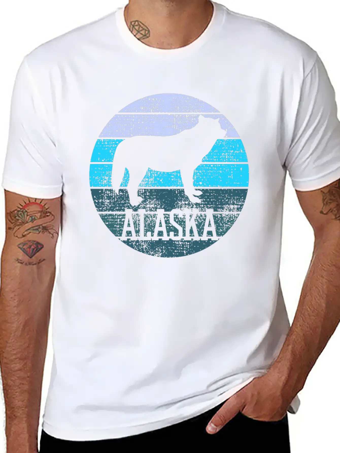 Alaska Wolf Wildlife Breathable Graphic T-Shirt – Perfect For Casual Days