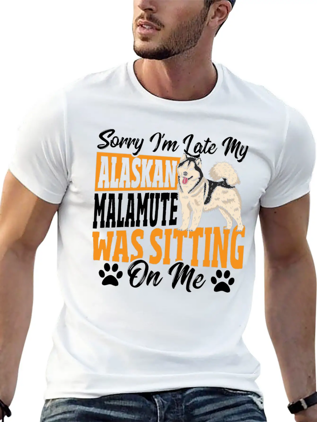 Alaskan Malamute Lover Alaskan Malamute Breed Dog Classic Crew Neck Graphic Tee – Everyday Minimal Look