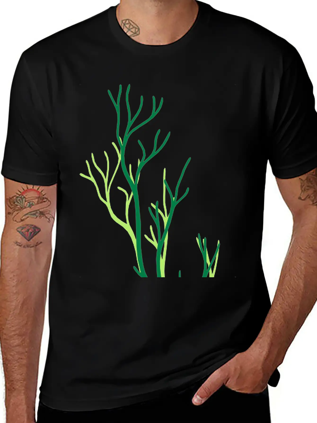 Algae Underwater Coral Tree Branches Plant Grass T Comfortable Minimalist Graphic Tee – Summer Style Essential